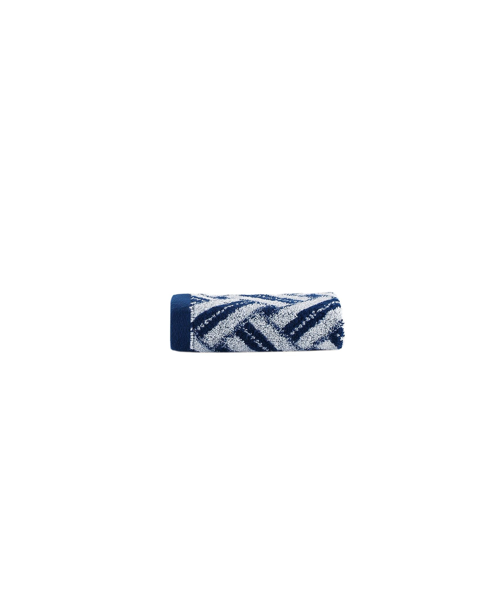  Brooks Brothers Criss Cross Stripe Wash Towel - Navy - Bonton