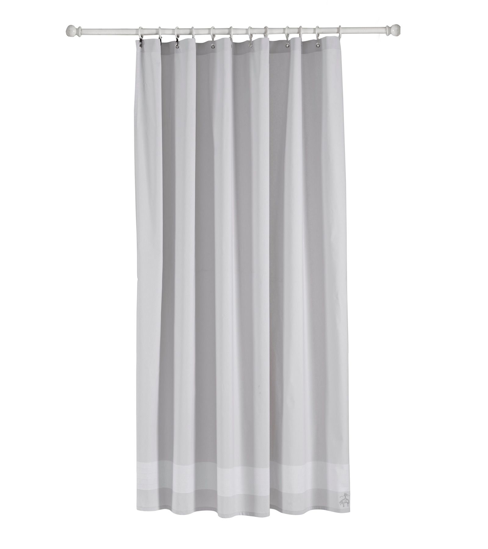  Brooks Brothers Herringbone Shower Curtains - Silver - Bonton