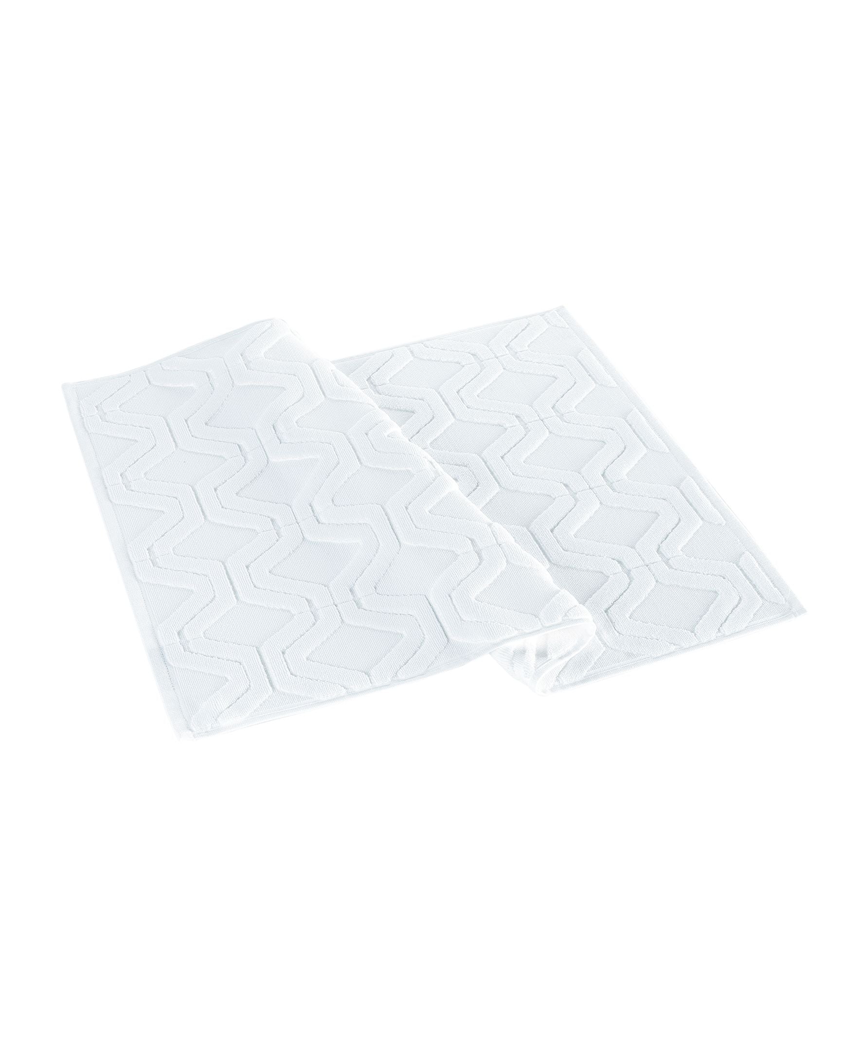  Brooks Brothers Large Square Bath Mat - White - Bonton