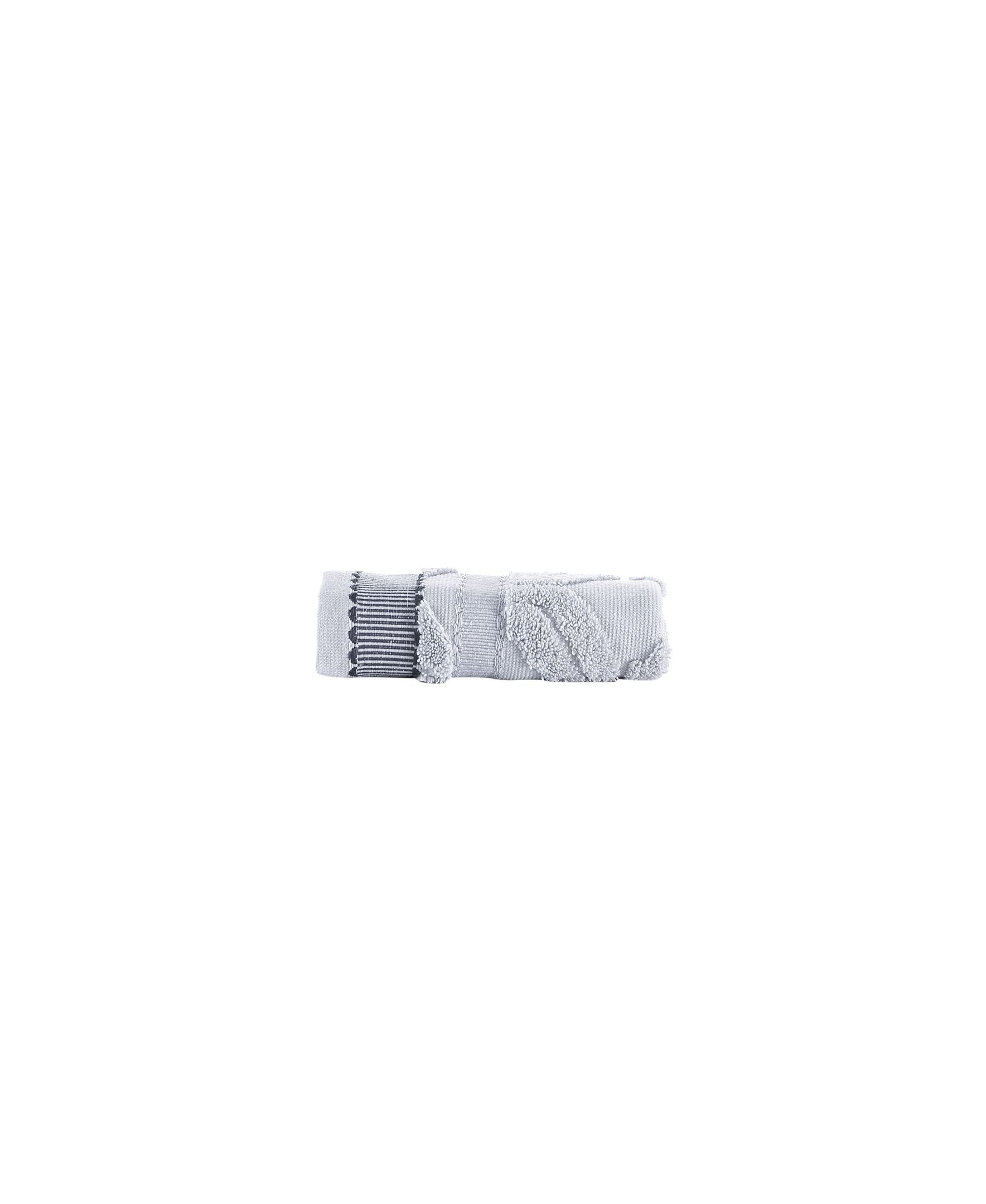  Brooks Brothers Large Square Wash Towel - Silver - Bonton