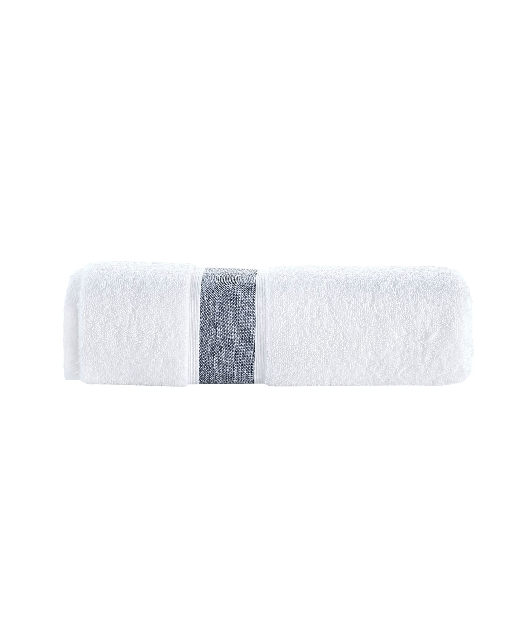  Brooks Brothers Ottoman Rolls Bath Towel - Navy - Bonton