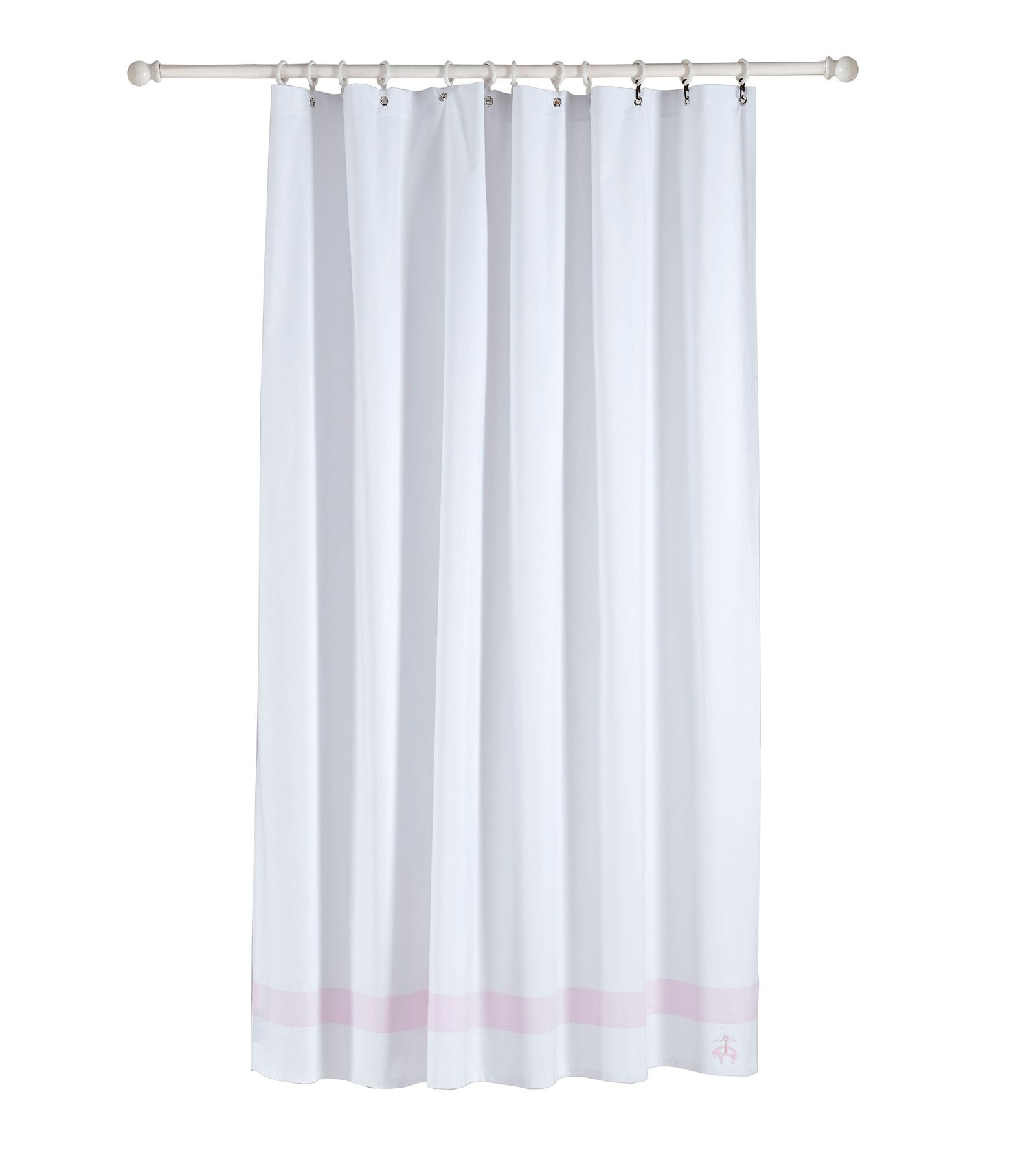  Brooks Brothers Ottoman Rolls Shower Curtains - Pink - Bonton