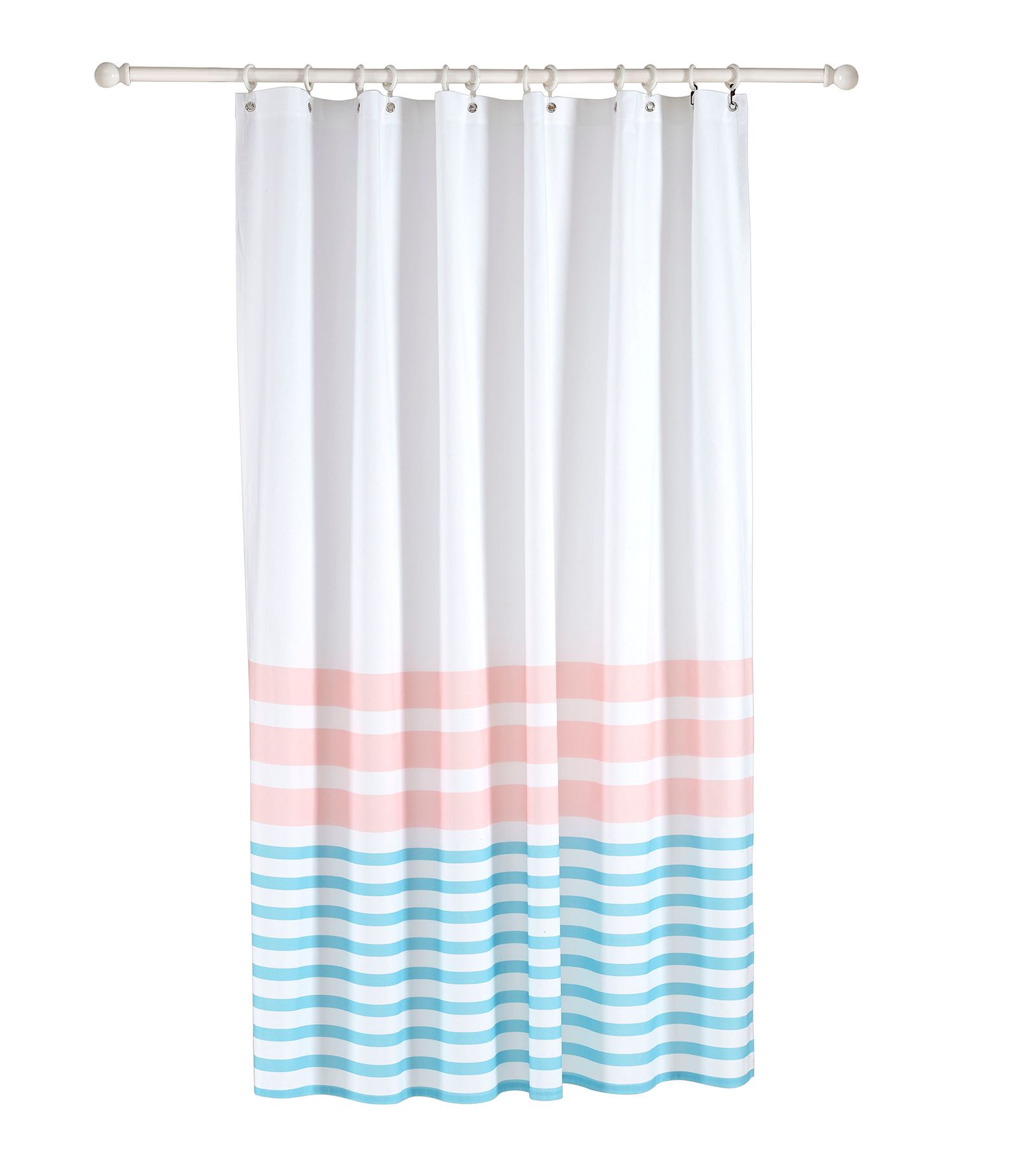  Brooks Brothers Pesthemal Shower Curtains - Pink - Bonton