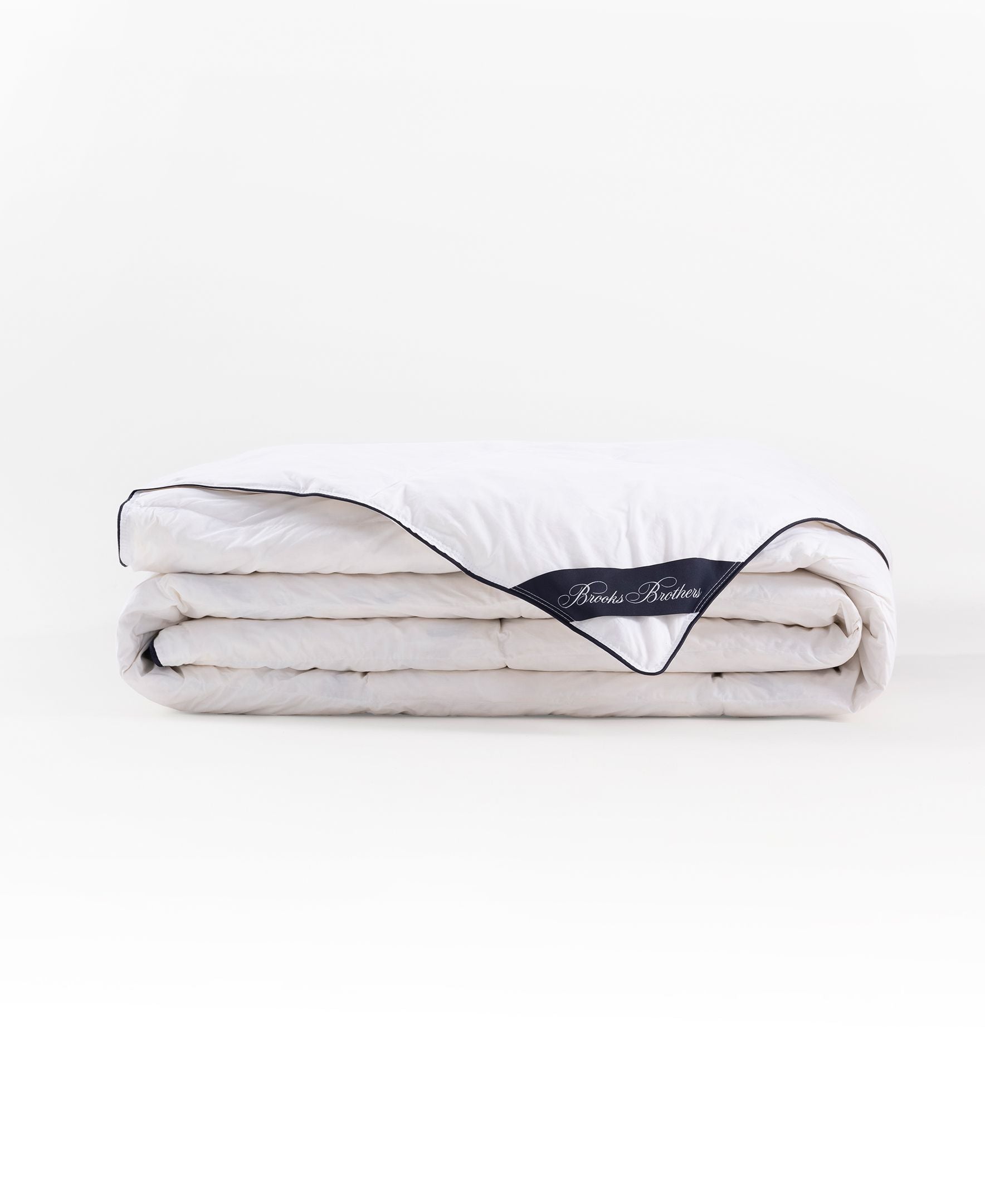  Brooks Brothers Goose Down/Feather Comforter - White - Bonton