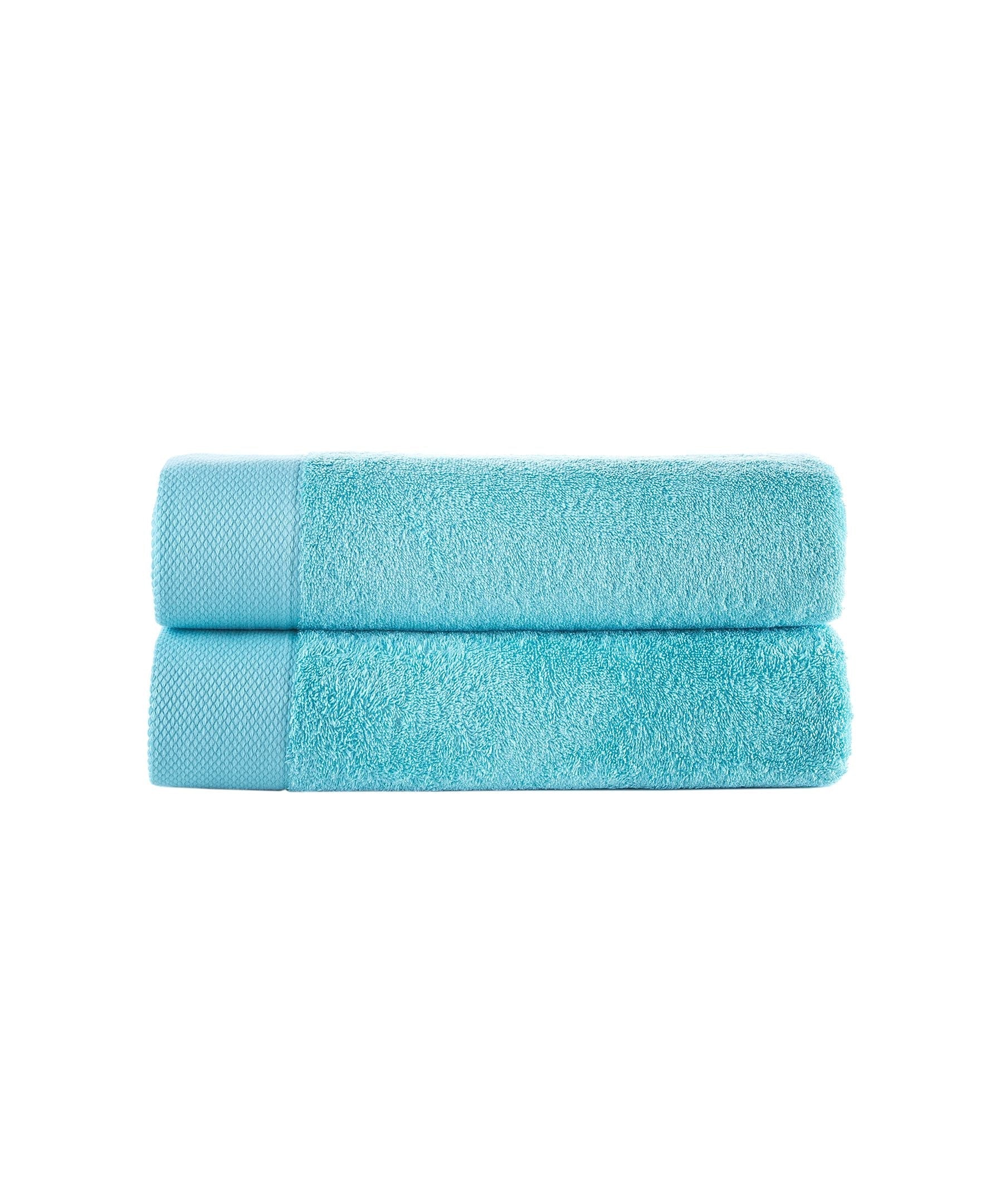  Brooks Brothers Solid Signature 2 Piece Bath Towel Set - Sea Glass - Bonton