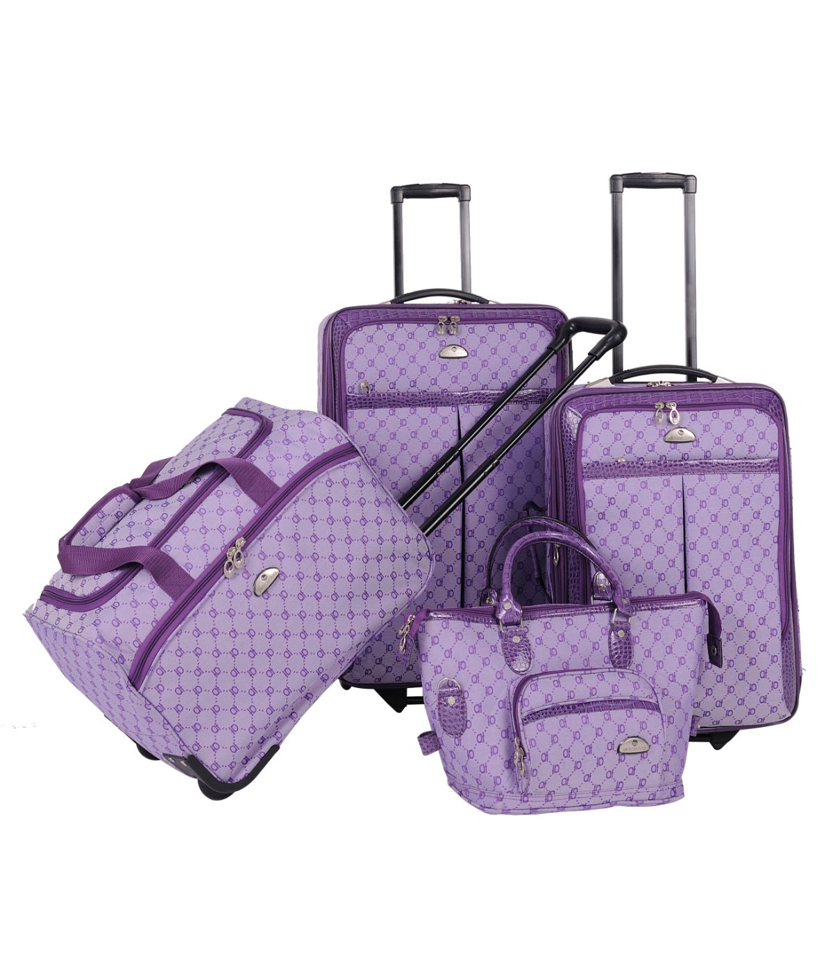  American Flyer Signature 4-Piece Luggage Set - Light Purple - Bonton