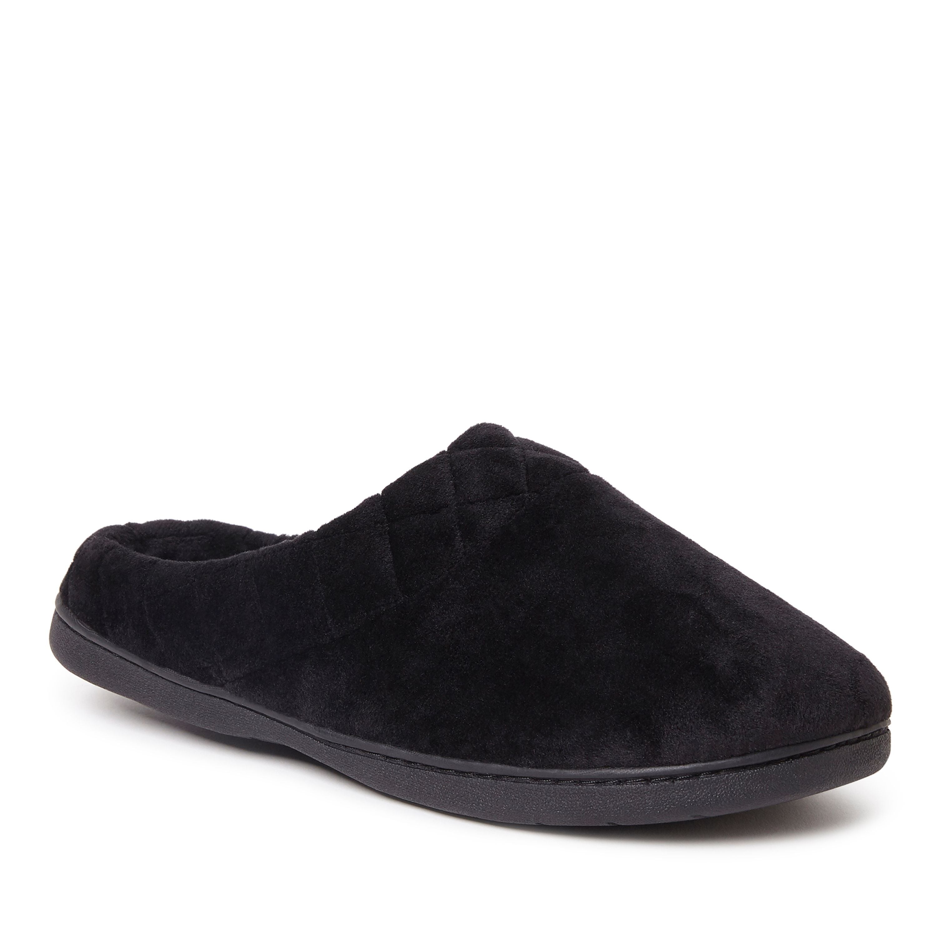  Dearfoams Women's Darcy Velour Indoor/Outdoor Memory Foam Clog Slipper - Black - Bonton