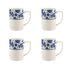  Spode Blue Italian Brocato Mug Set of 4 - Blue - Bonton