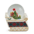  Spode Christmas Tree Santa Sleigh Snow Globe - White - Bonton