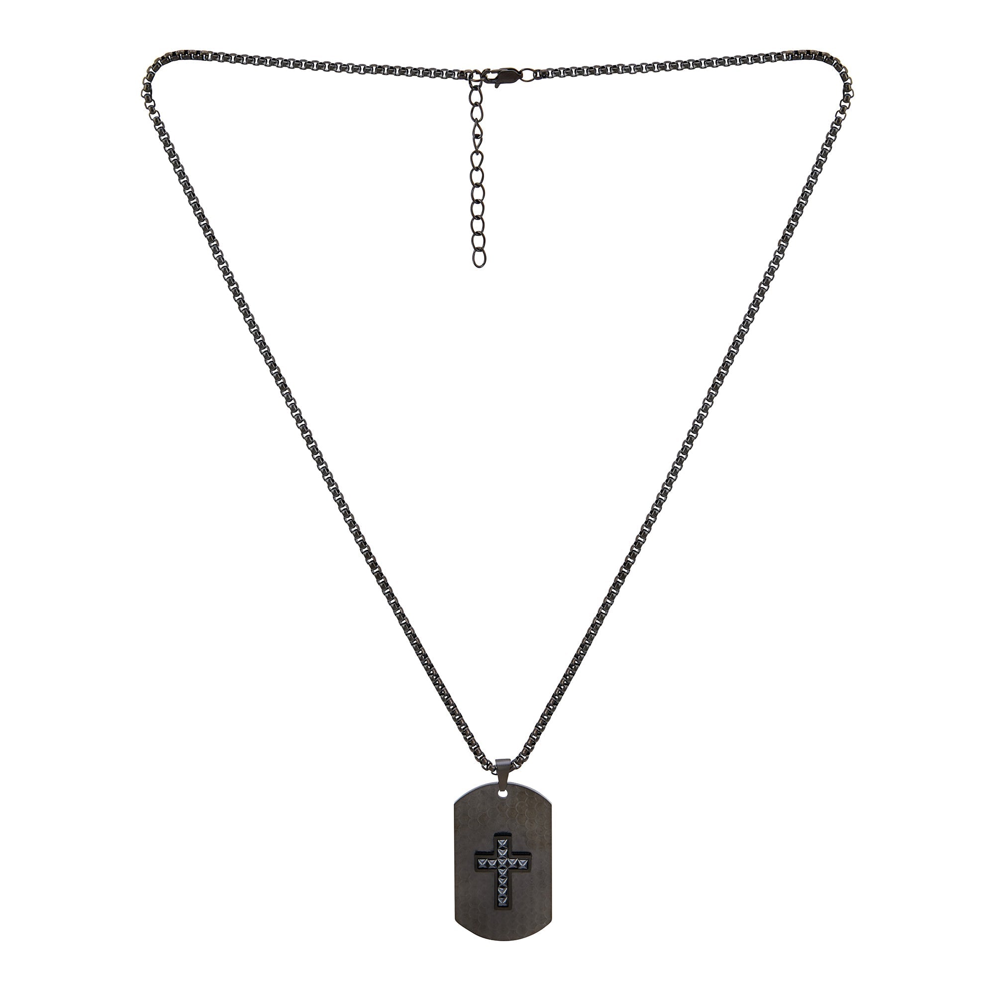  American Exchange American Exchange Necklace and Bracelet Set - Gunmetal/Black - Bonton