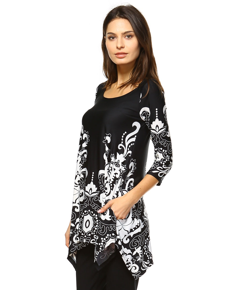  White Mark Women's Yanette Tunic Top - S - Bonton