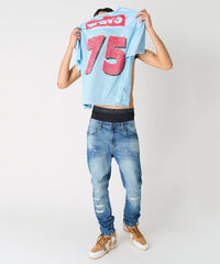 Jaws Football Jersey - Light Blue