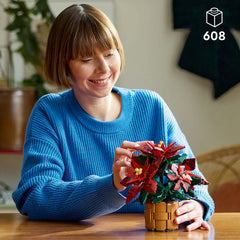 LEGO® Icons Poinsettia Plant Decor Building Set 10370
