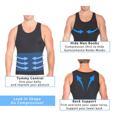 Insta Slim Racerback Tank With Front Panel Belt 1TRBB021