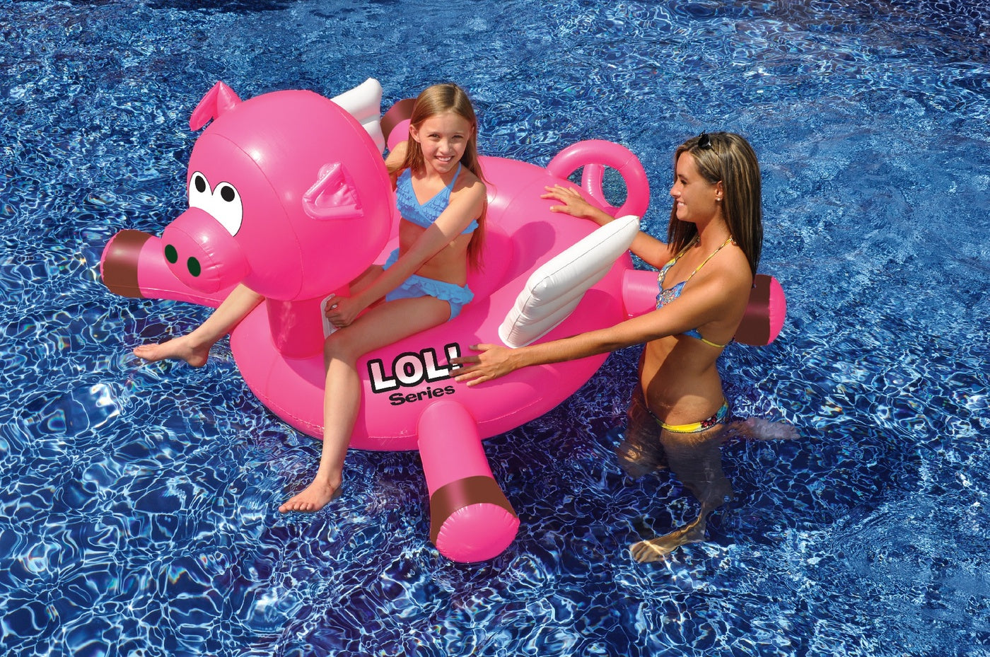  Swim Central Inflatable Flying Pig Swimming Pool Float - 54