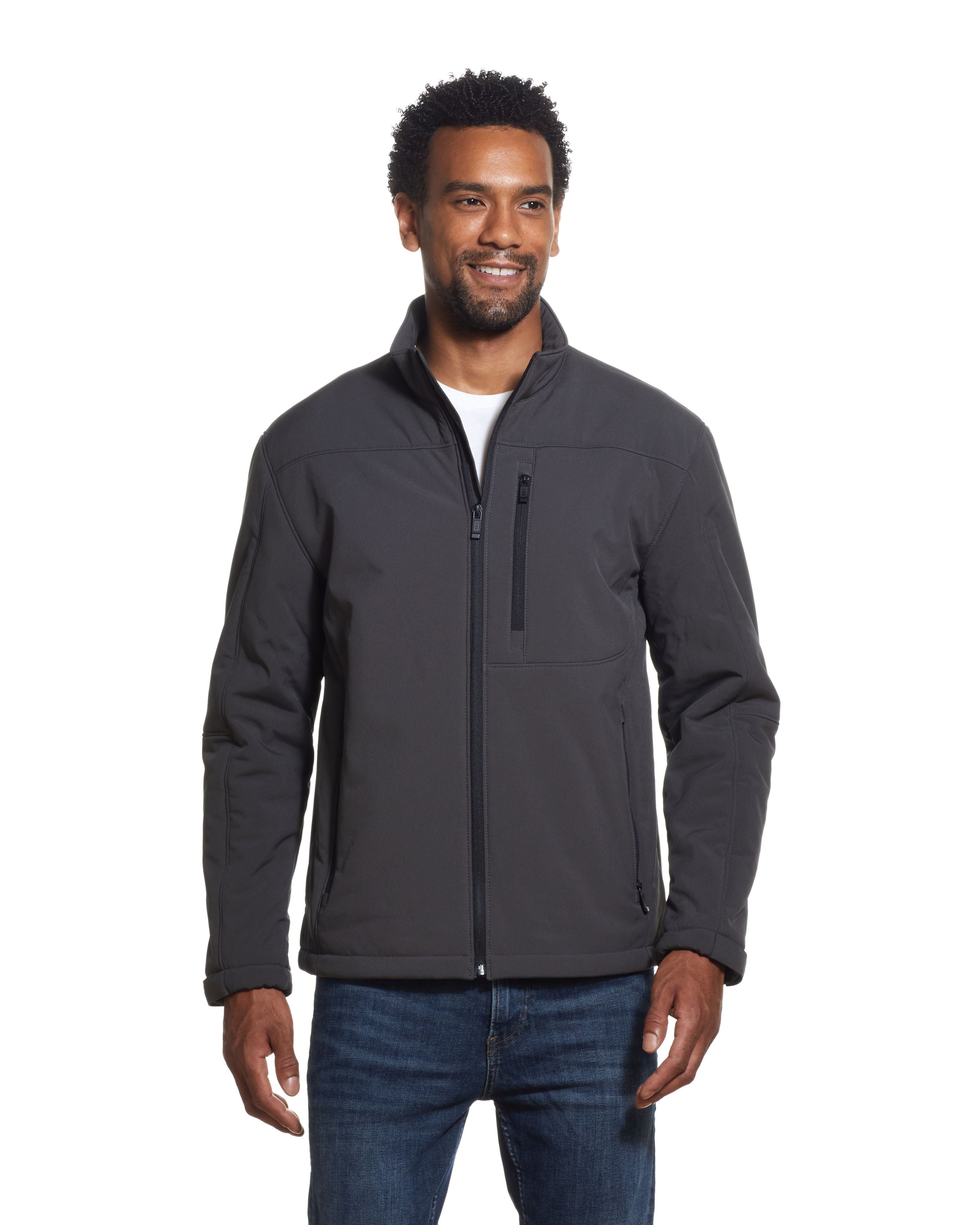  Weatherproof Men's Sherpa Lined Soft Shell Jacket - Graphite - Bonton