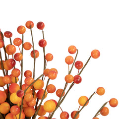 Artificial Berries Fall Harvest Twig Wreath - 14" - Orange and Red - Unlit