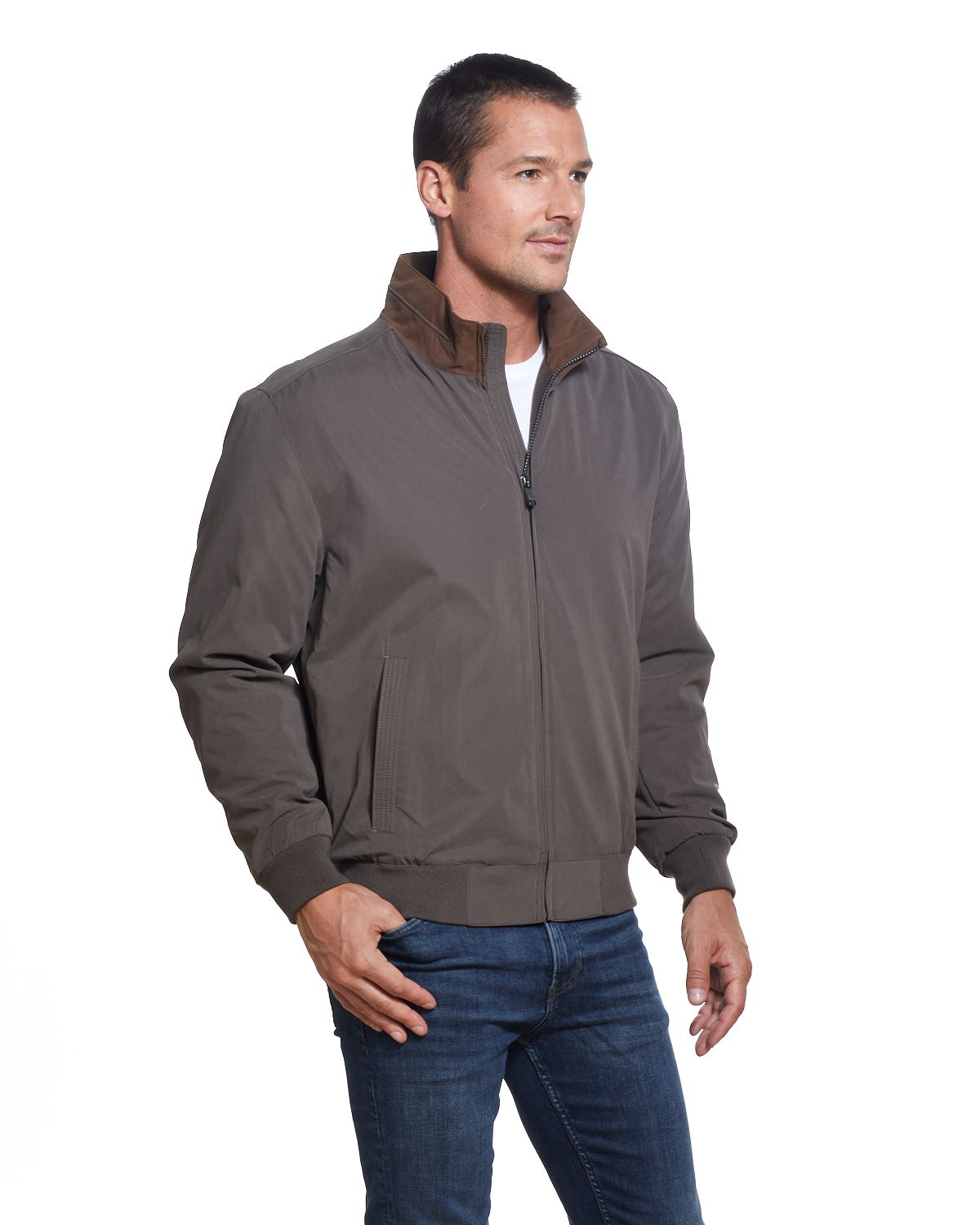  Weatherproof Men's Microfiber Mid-Weight Jacket - Oak - Bonton