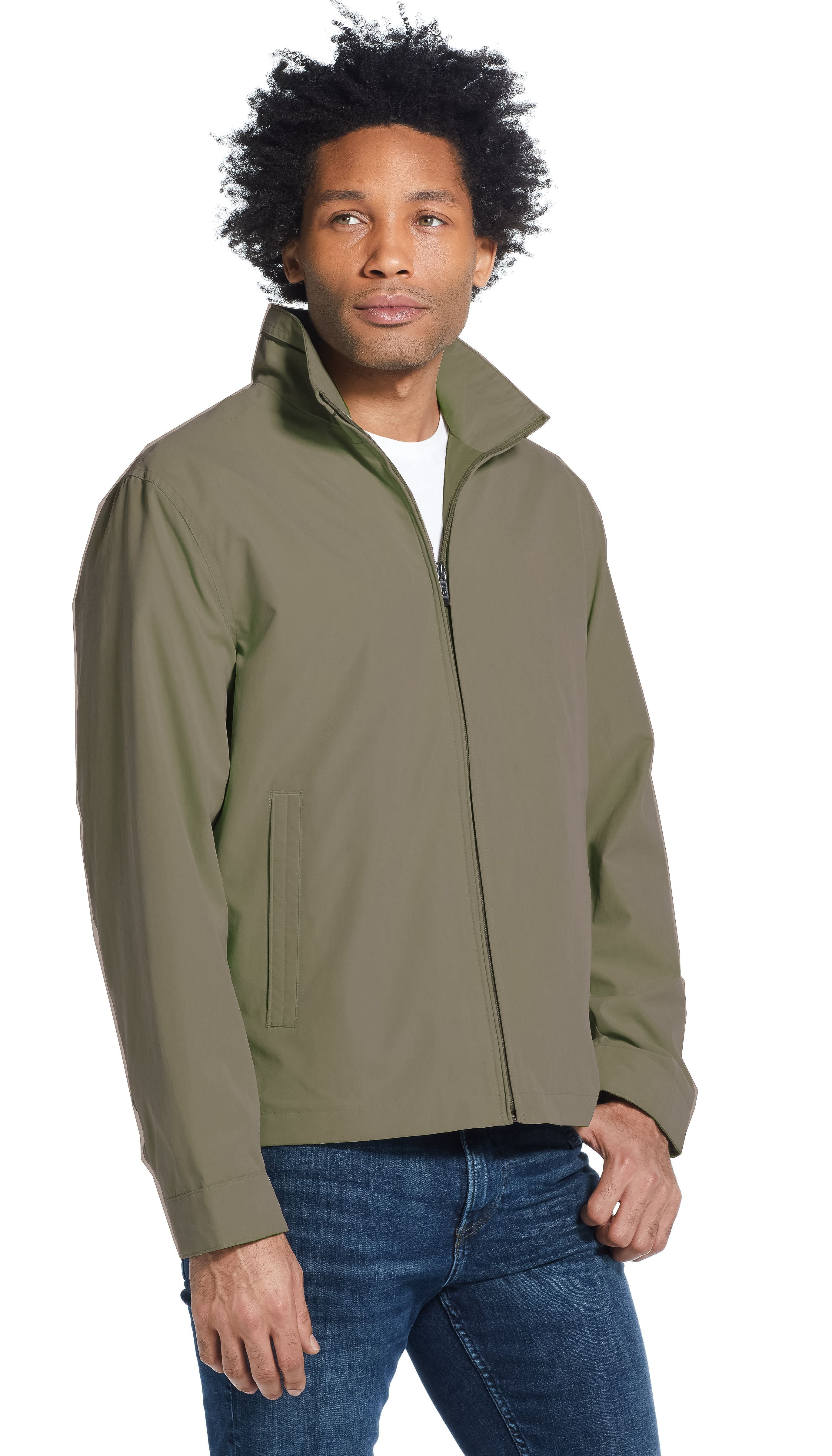  Weatherproof Men's Microfiber Light Weight Bomber Jacket - Sage - Bonton