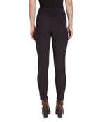 HI Waist Suede Legging Black