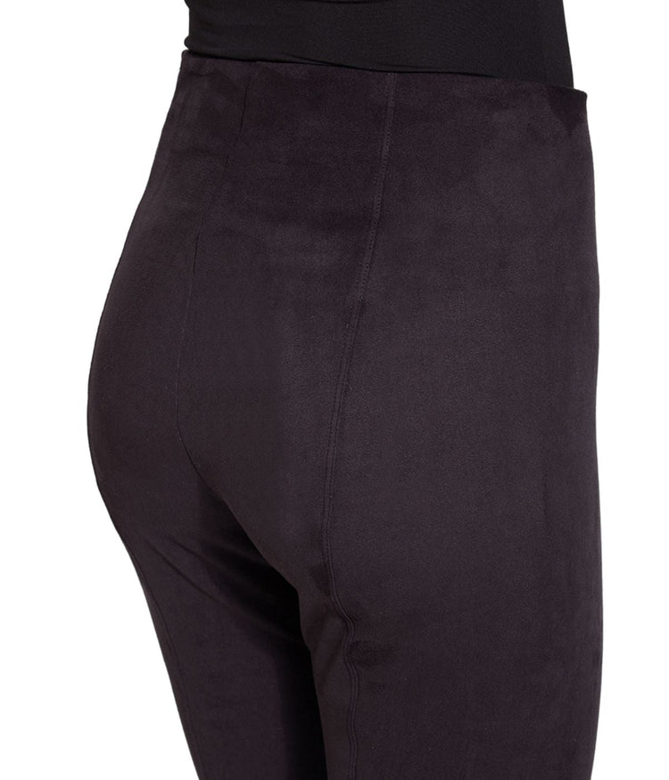 HI Waist Suede Legging Black