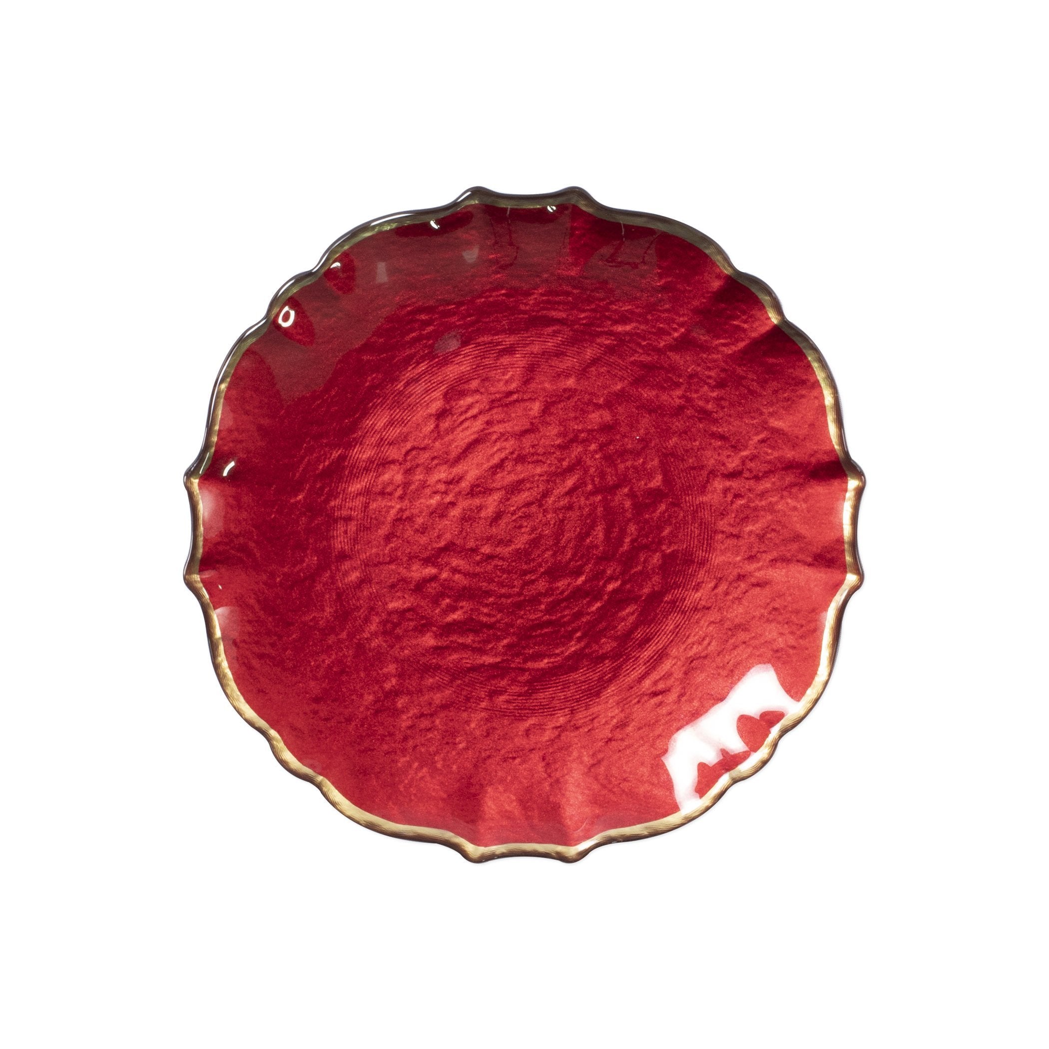  Vietri Baroque Glass Salad Plate - Red - Bonton