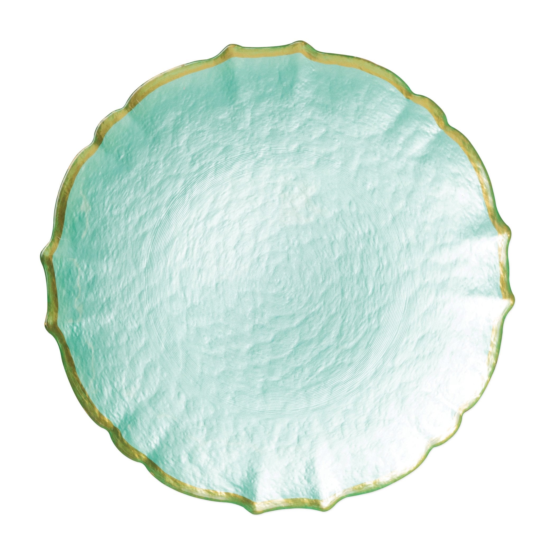  Vietri Baroque Glass Service Plate/Charger - Aqua - Bonton