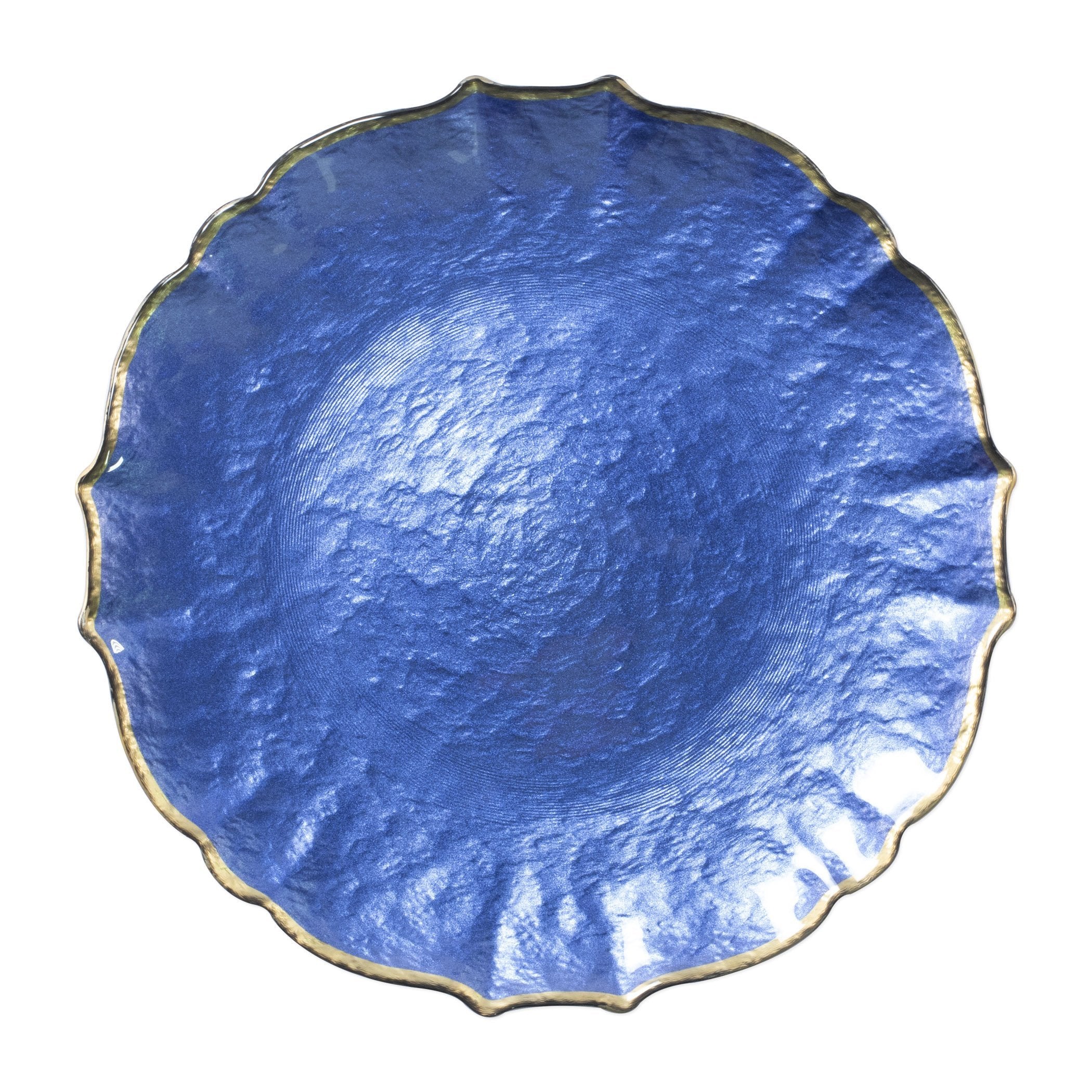  Vietri Baroque Glass Service Plate/Charger - Cobalt Blue - Bonton