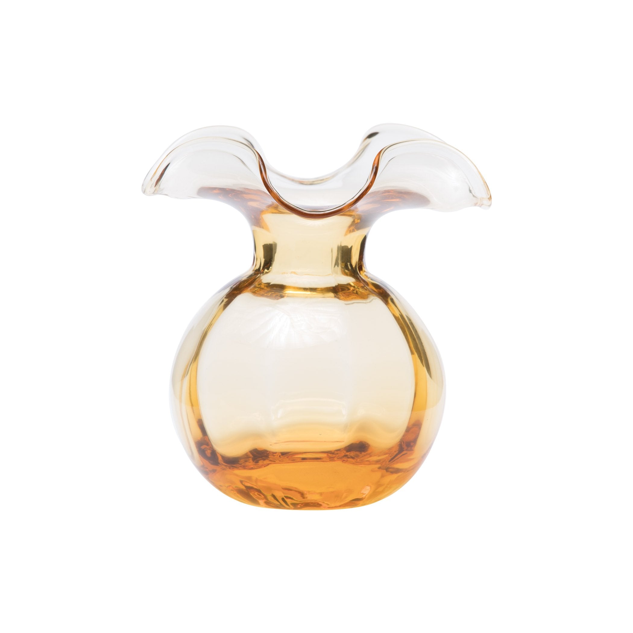  Vietri Hibiscus Glass Bud Vase - Amber - Bonton