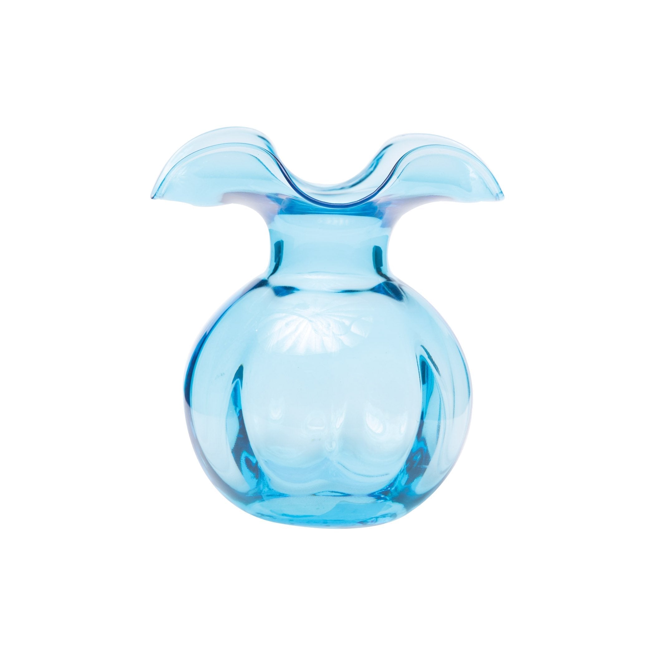  Vietri Hibiscus Glass Bud Vase - Aqua - Bonton