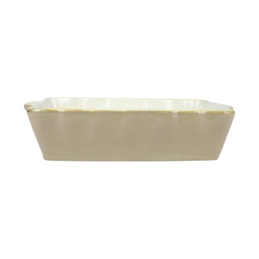  Vietri Italian Bakers Large Rectangular Baker - Cappucino - Bonton