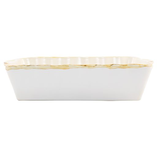  Vietri Italian Bakers Large Rectangular Baker - White - Bonton