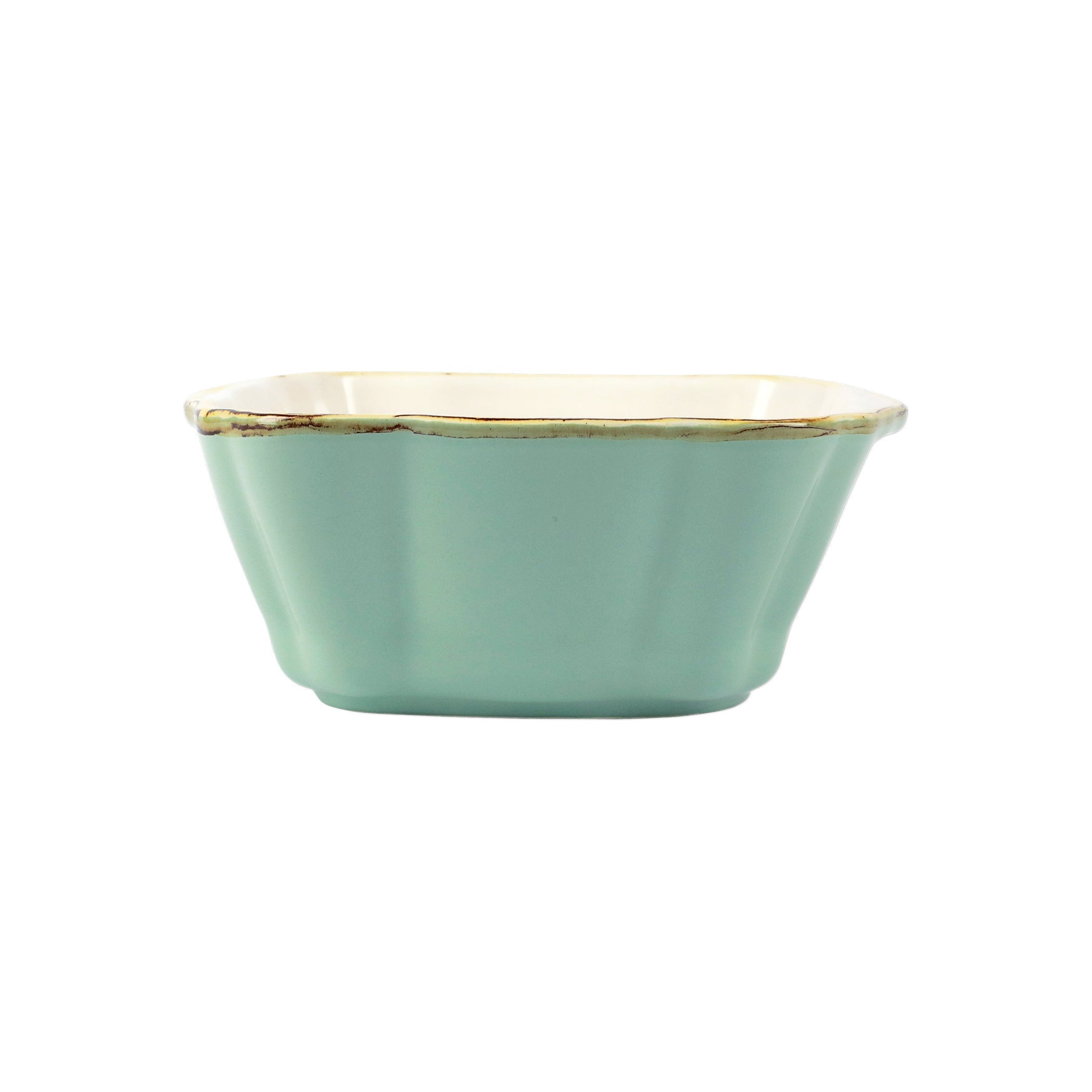  Vietri Italian Bakers Small Square Baker - Aqua - Bonton