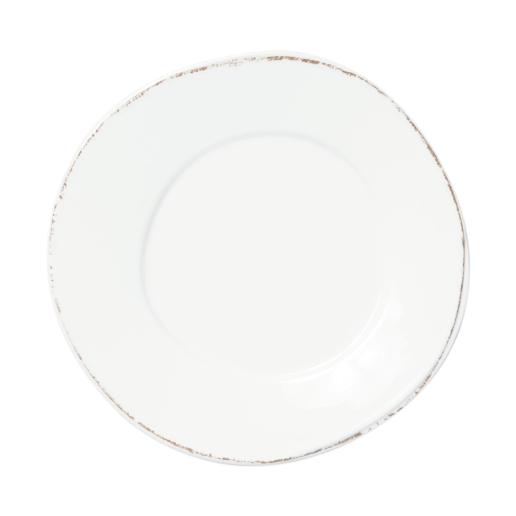  Vietri Melamine Lastra White Dinner Plate - White - Bonton