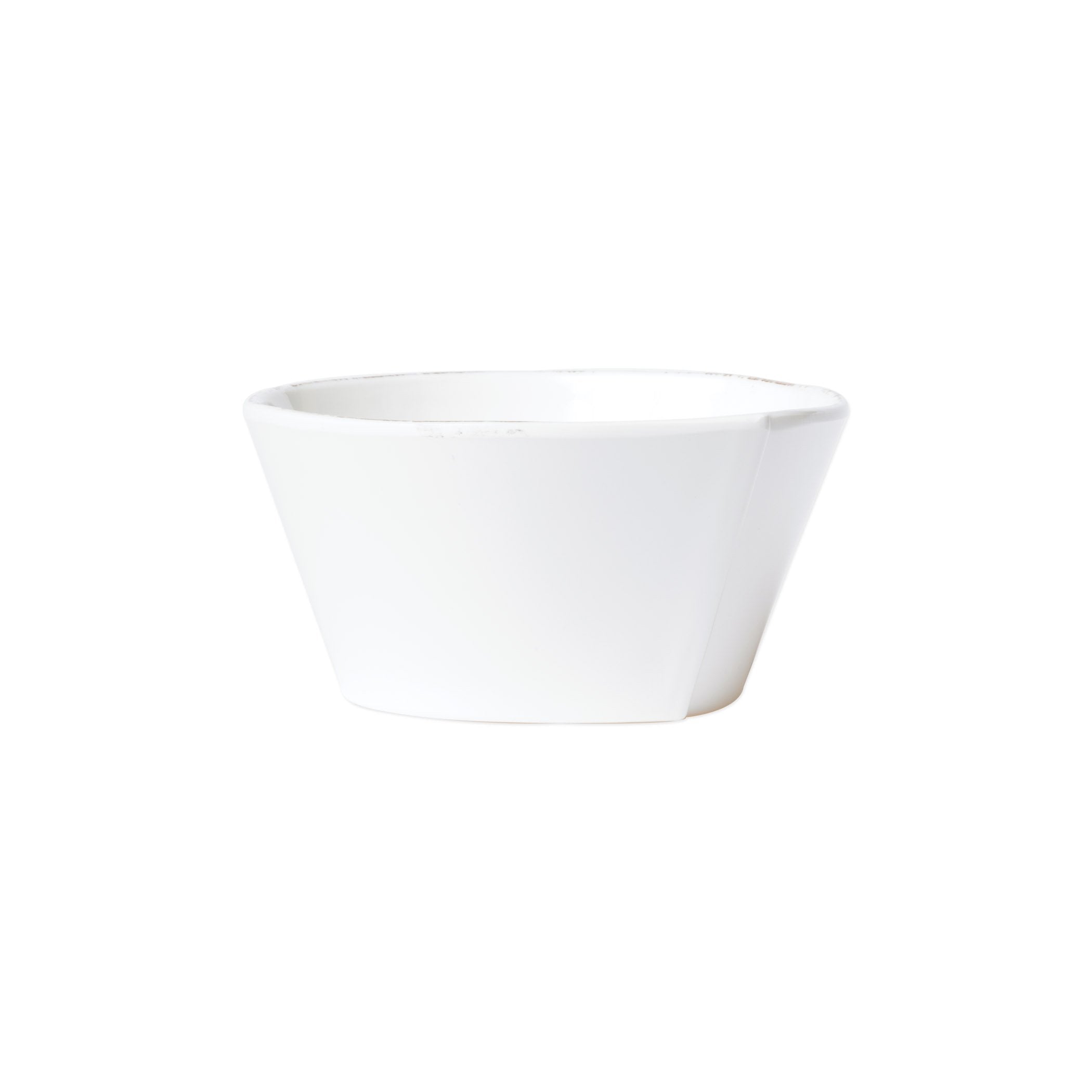  Vietri Melamine Lastra White Stacking Cereal Bowl - White - Bonton