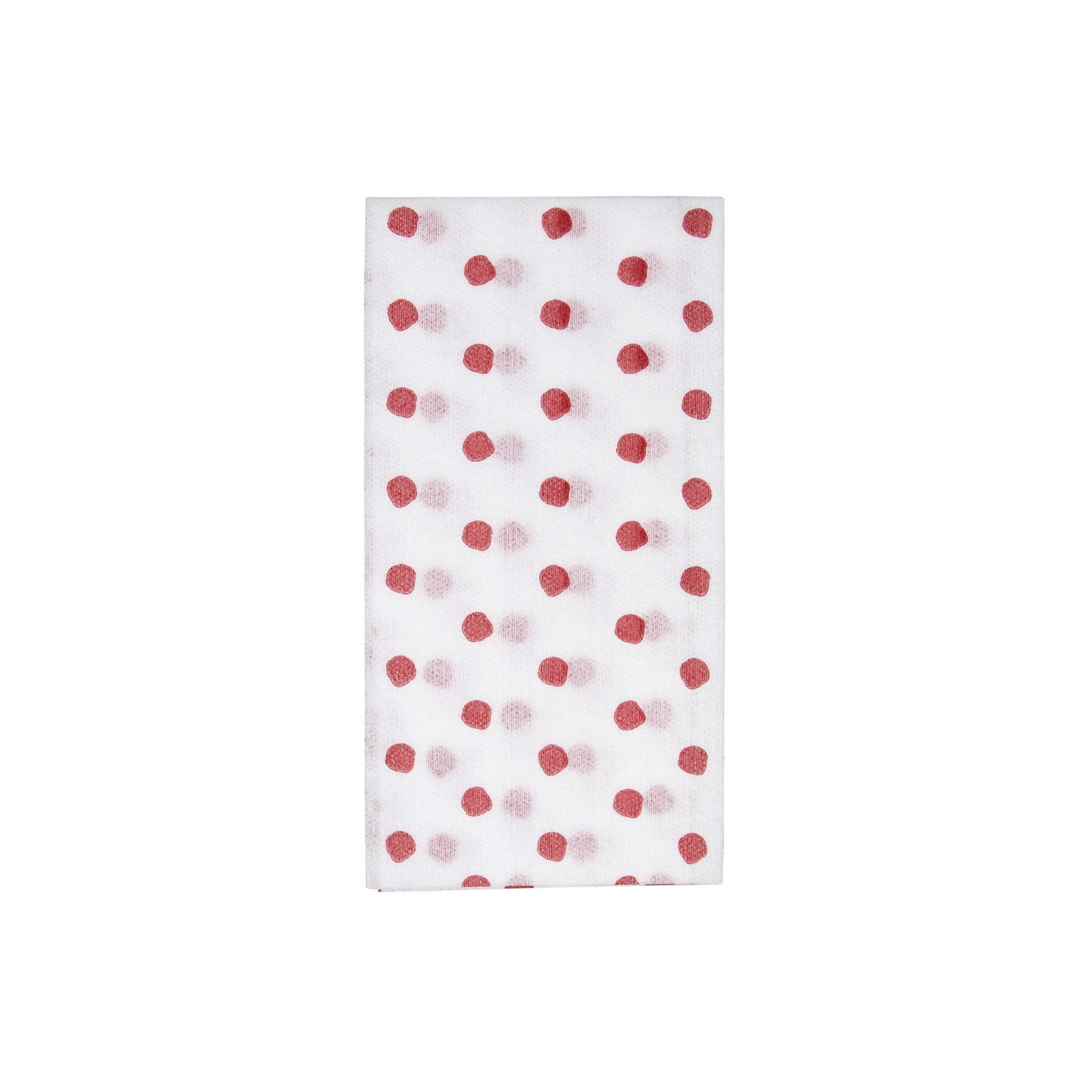  Vietri Papersoft Napkins Dot Guest Towels (Pack of 50) - Red - Bonton