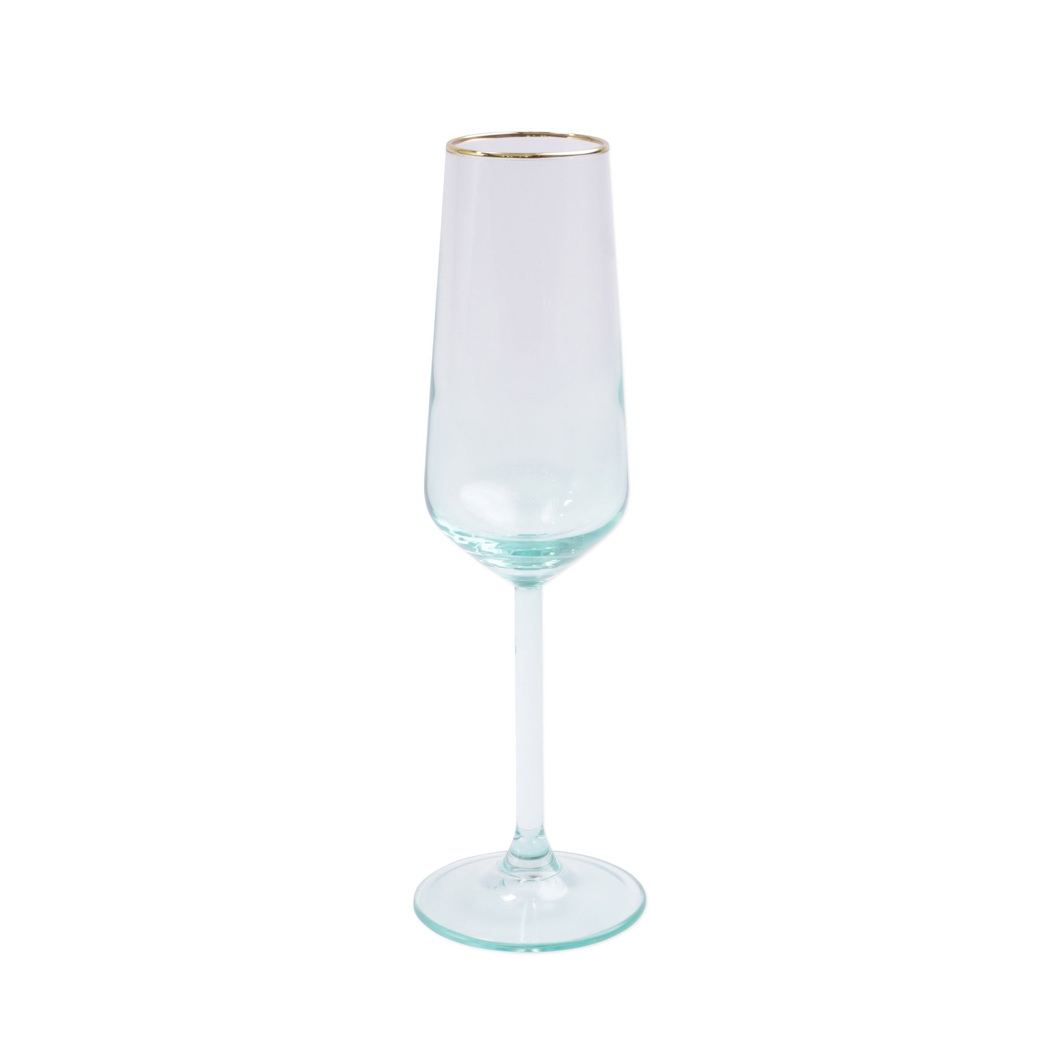  Vietri Rainbow Champagne Flute - Green - Bonton