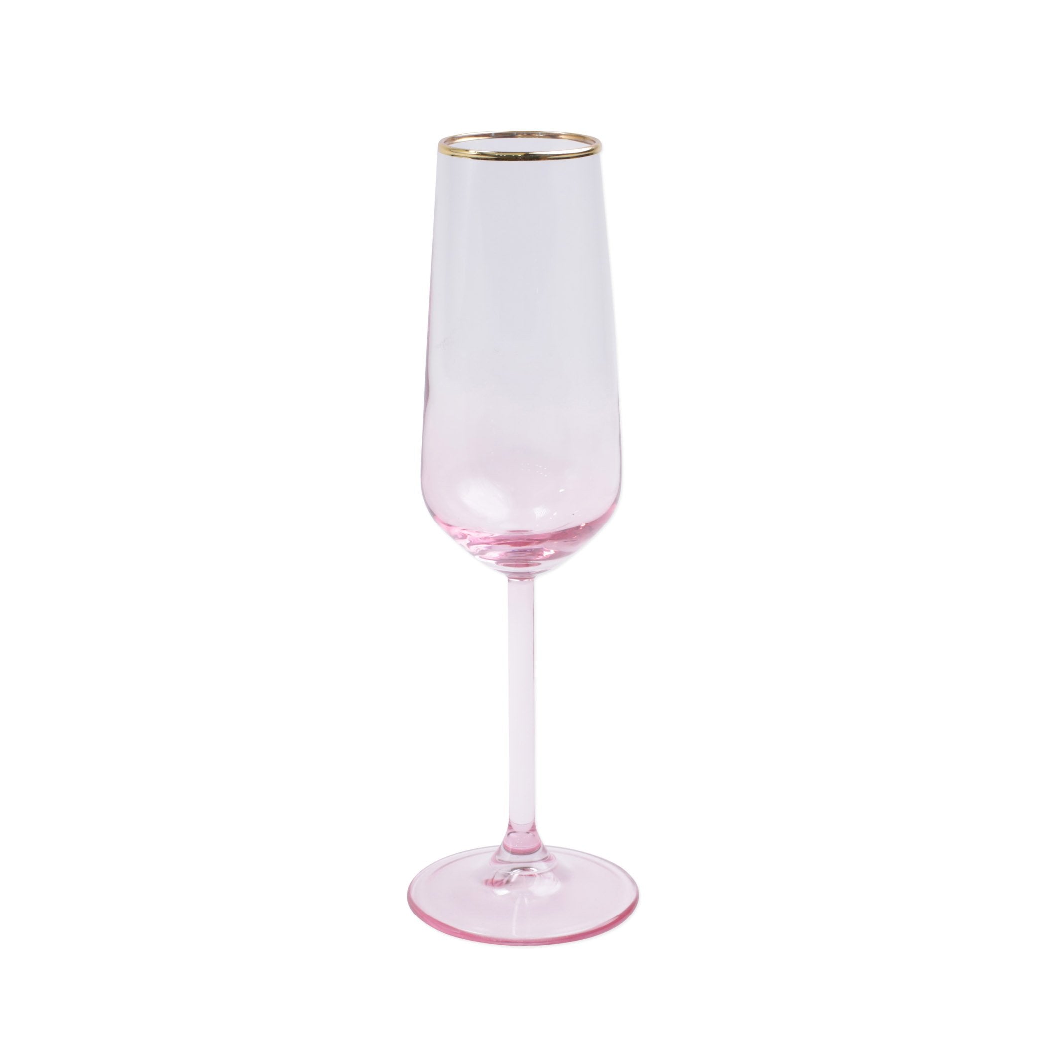  Vietri Rainbow Champagne Flute - Pink - Bonton