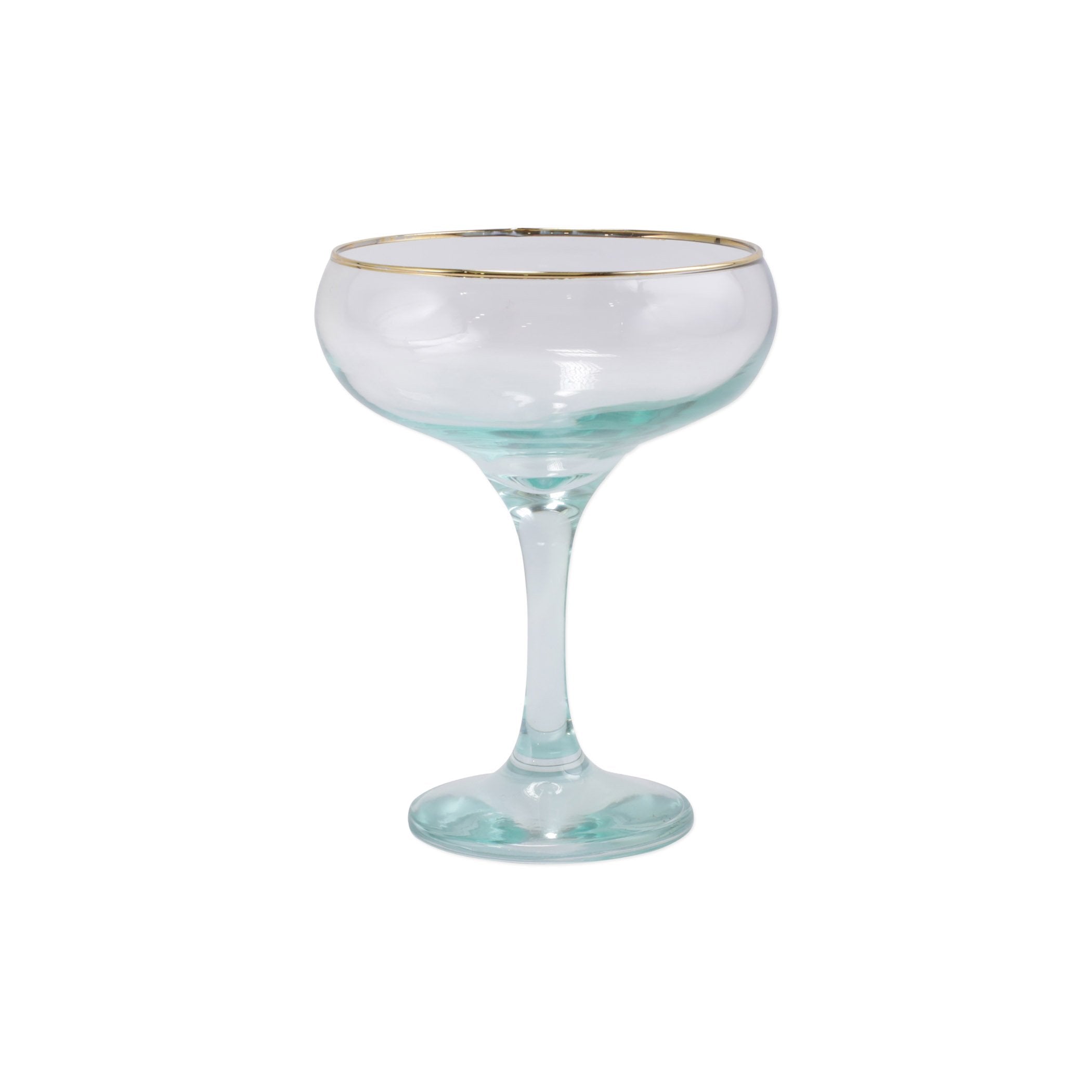  Vietri Rainbow Coupe Champagne Glass - Green - Bonton