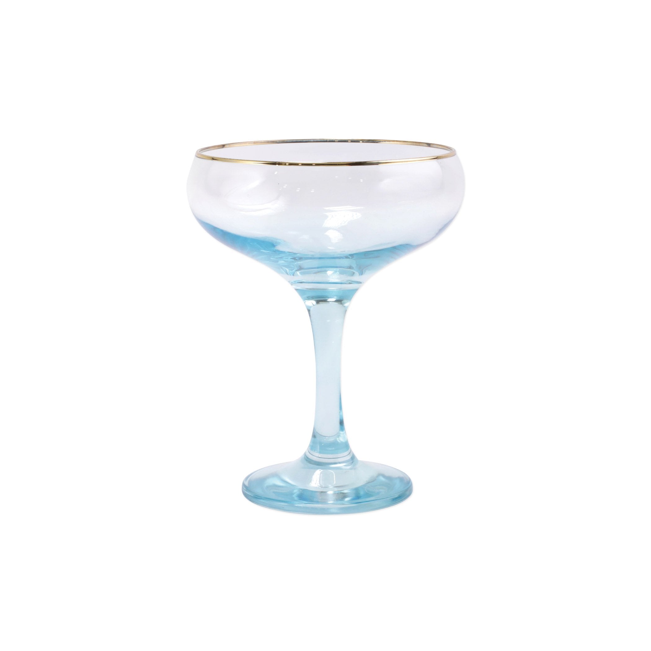  Vietri Rainbow Coupe Champagne Glass - Turquoise - Bonton