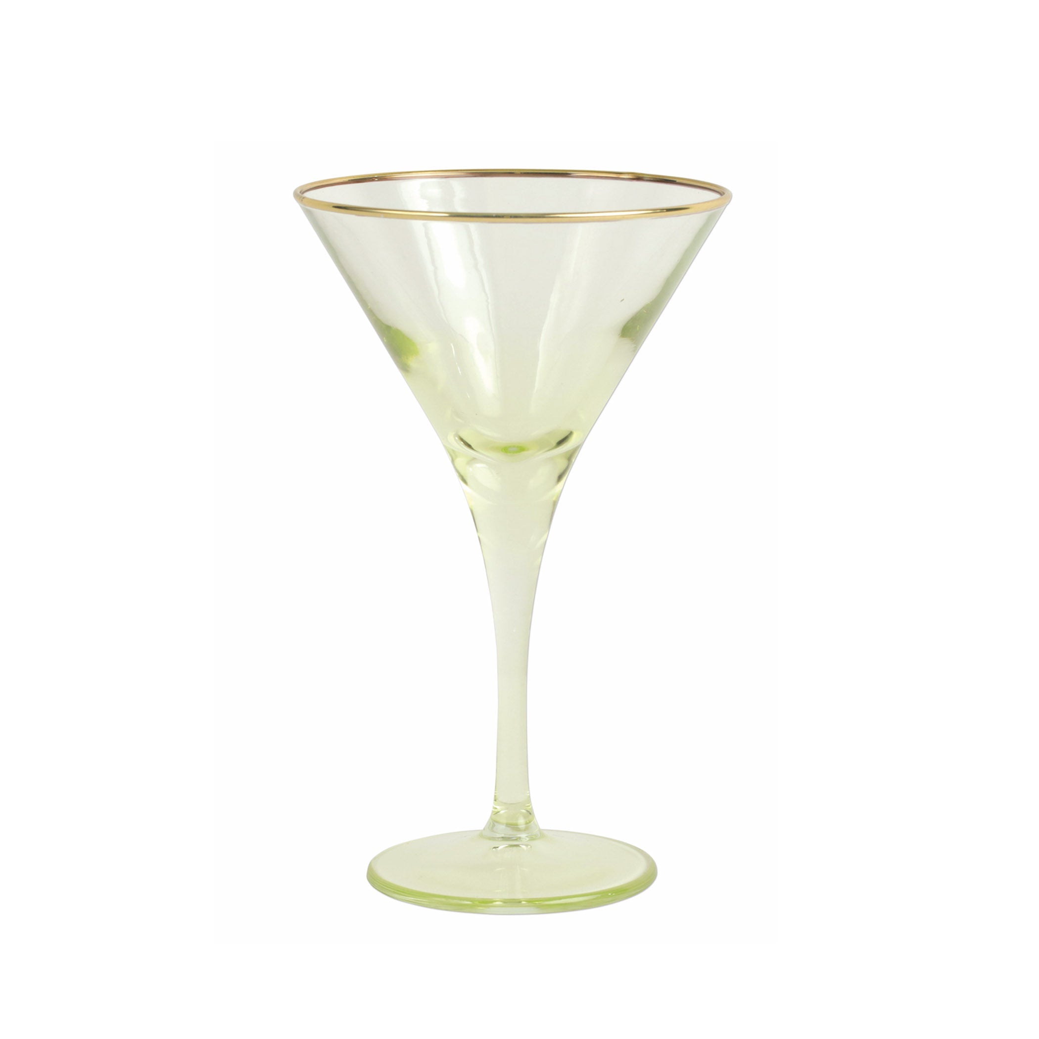  Vietri Rainbow Martini Glass - Yellow - Bonton