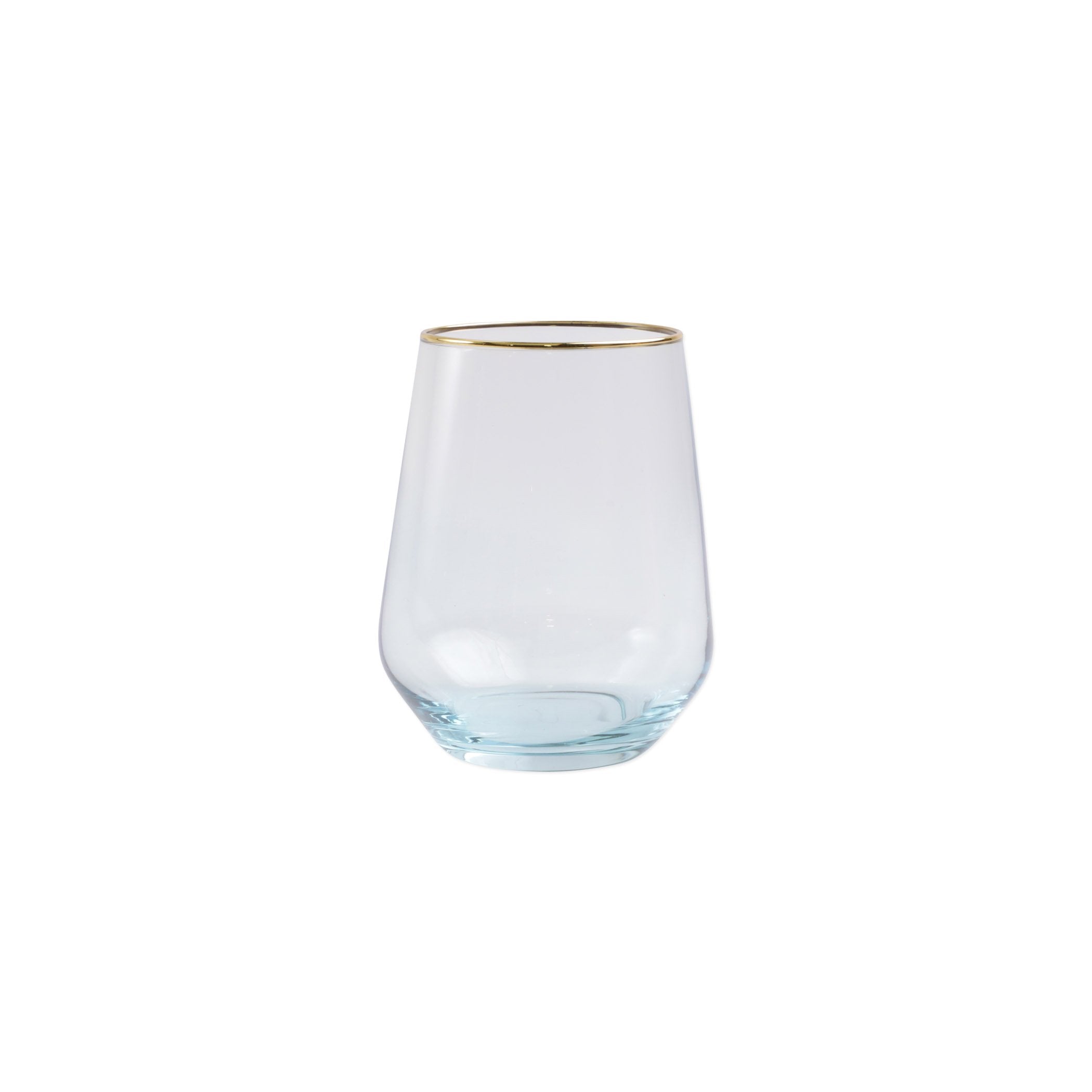  Vietri Rainbow Stemless Wine Glass - Turquoise - Bonton