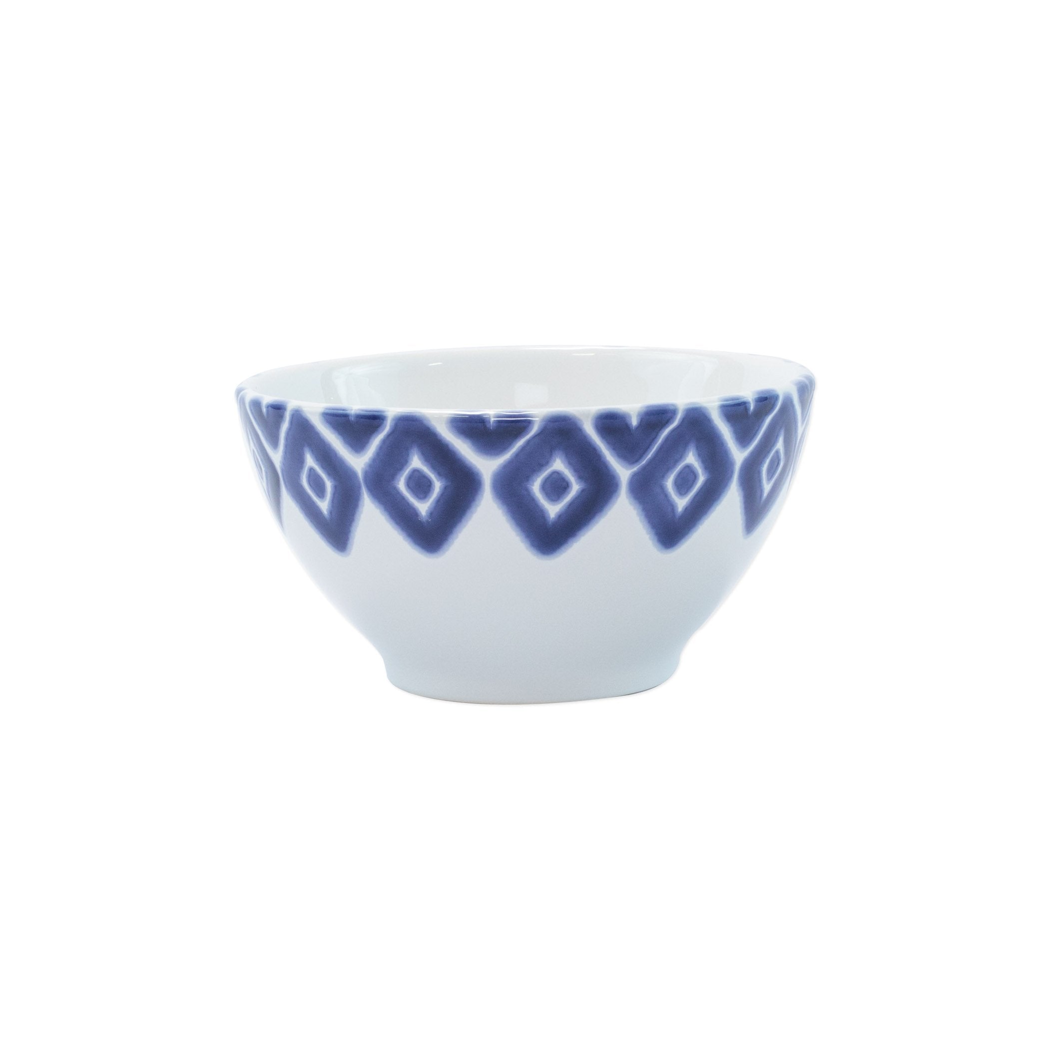  Vietri Santorini Diamond Cereal Bowl - White/Blue - Bonton