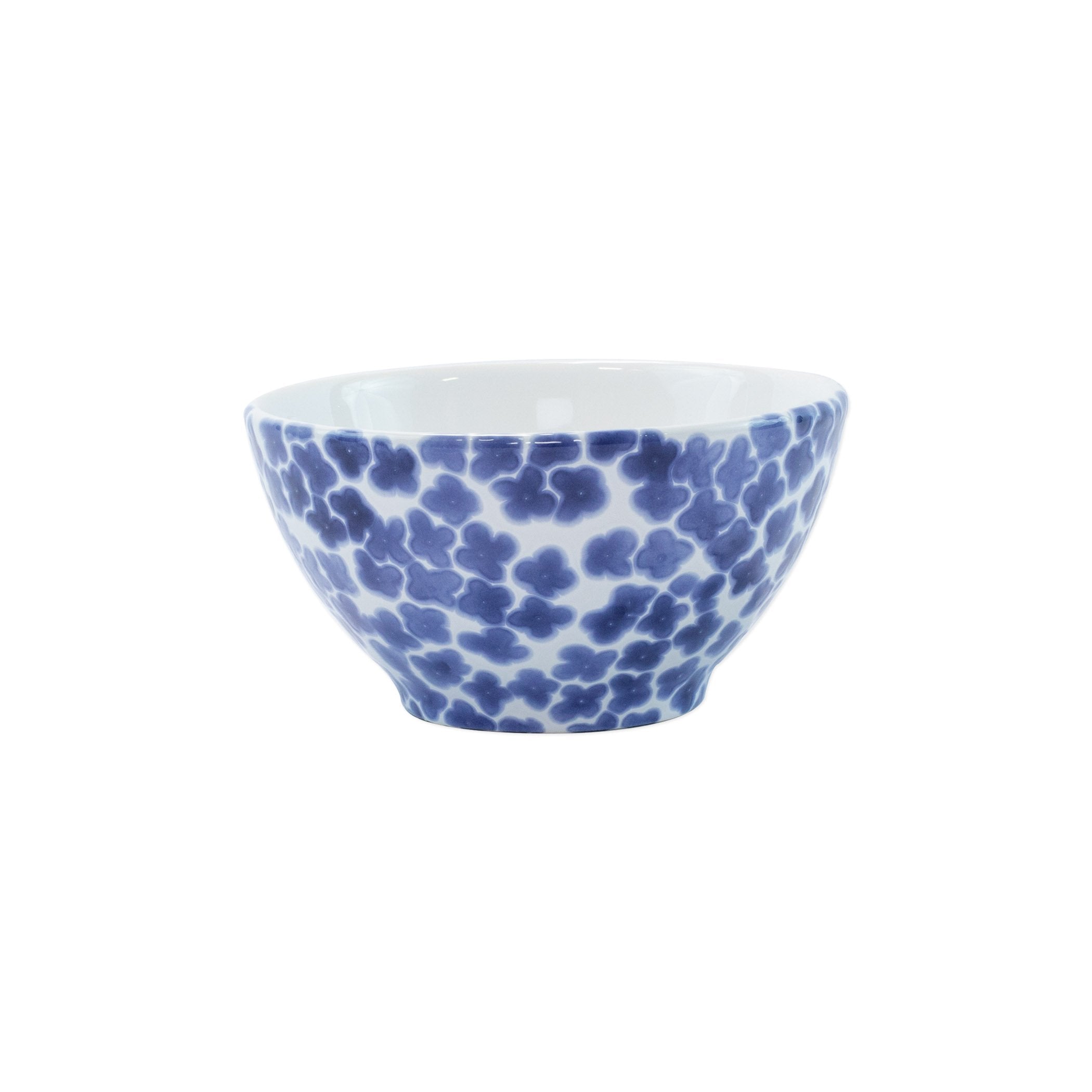  Vietri Santorini Flower Cereal Bowl - White/Blue - Bonton