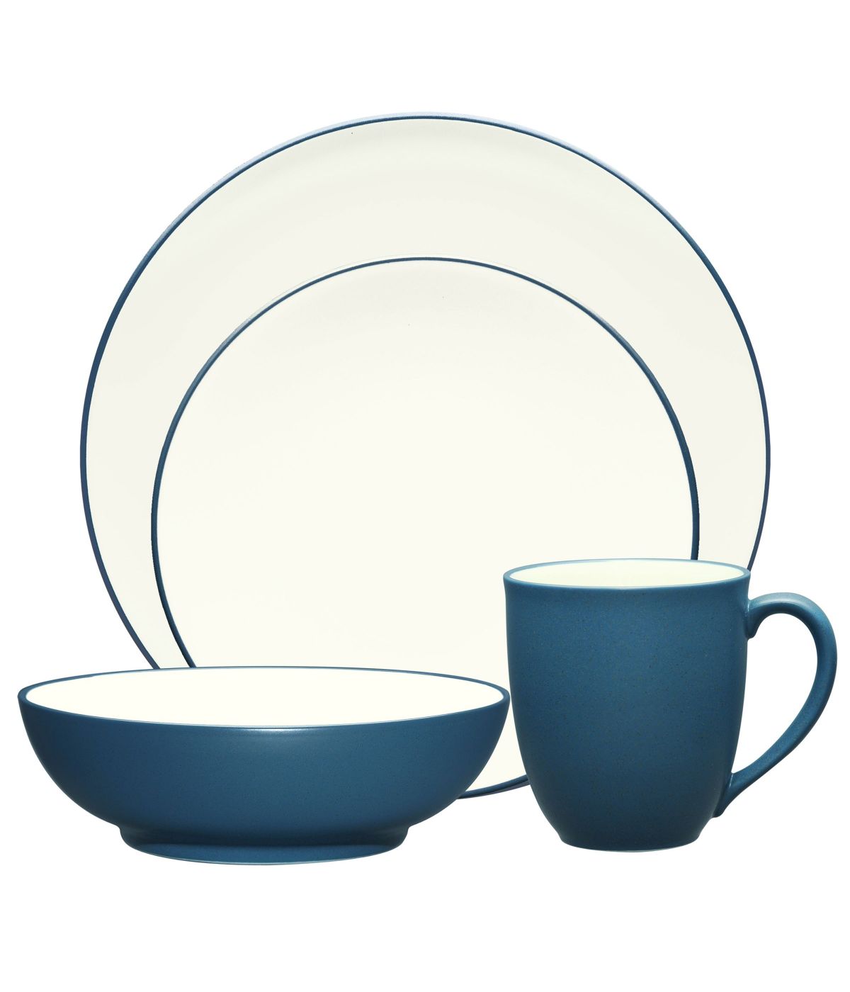  Noritake Colorwave 4 Piece Coupe Place Setting - Blue - Bonton