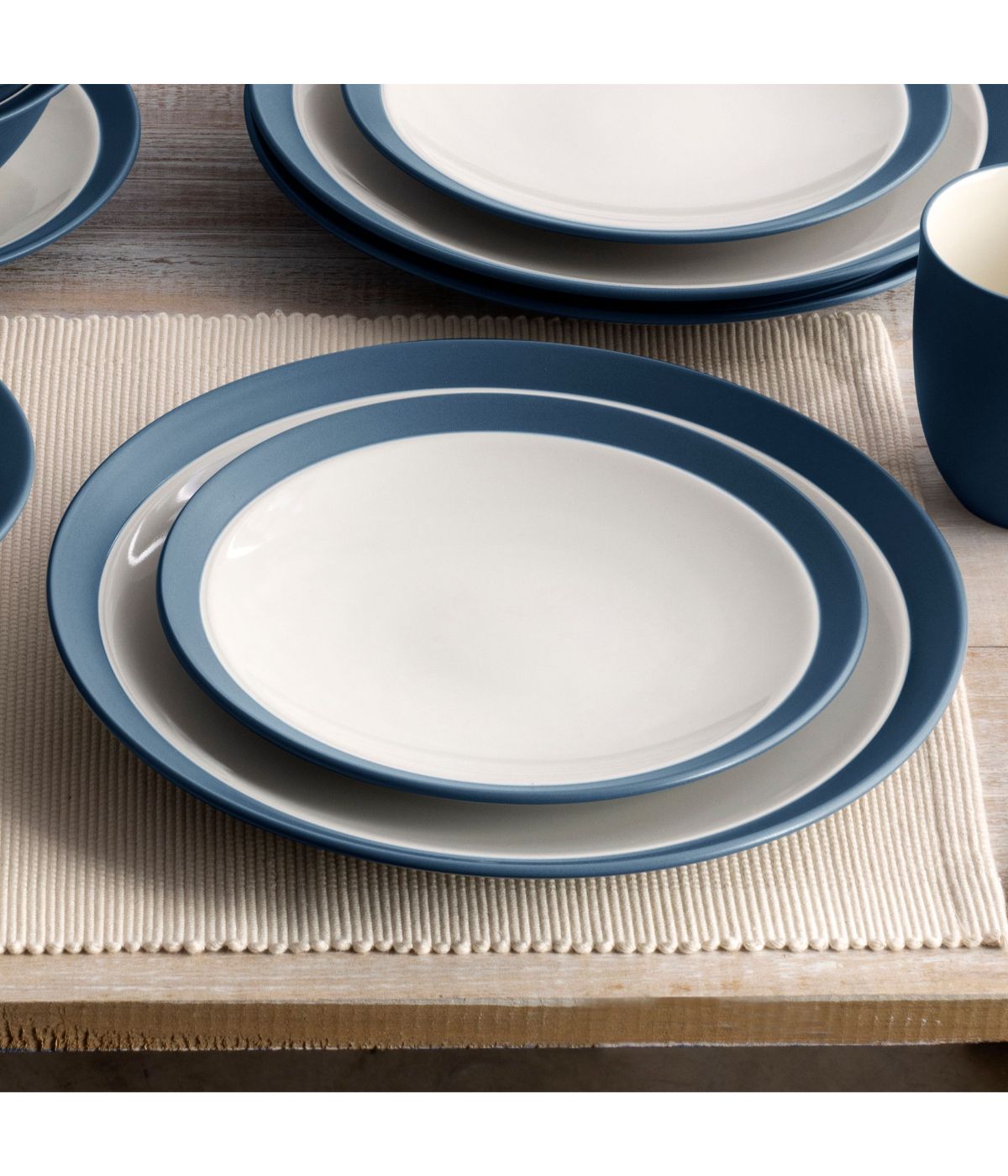  Noritake Colorwave Curve Set of 4 Dinner Plates - Blue - Bonton