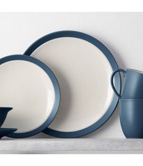 Colorwave Curve Set of 4 Curve Dinner Plates Blue