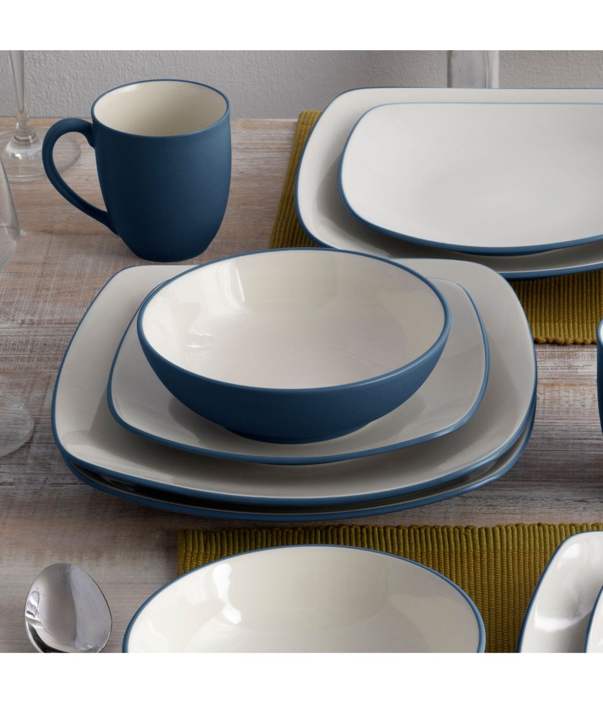  Noritake Colorwave Set of 4 Soup/Cereal Bowls - Blue - Bonton