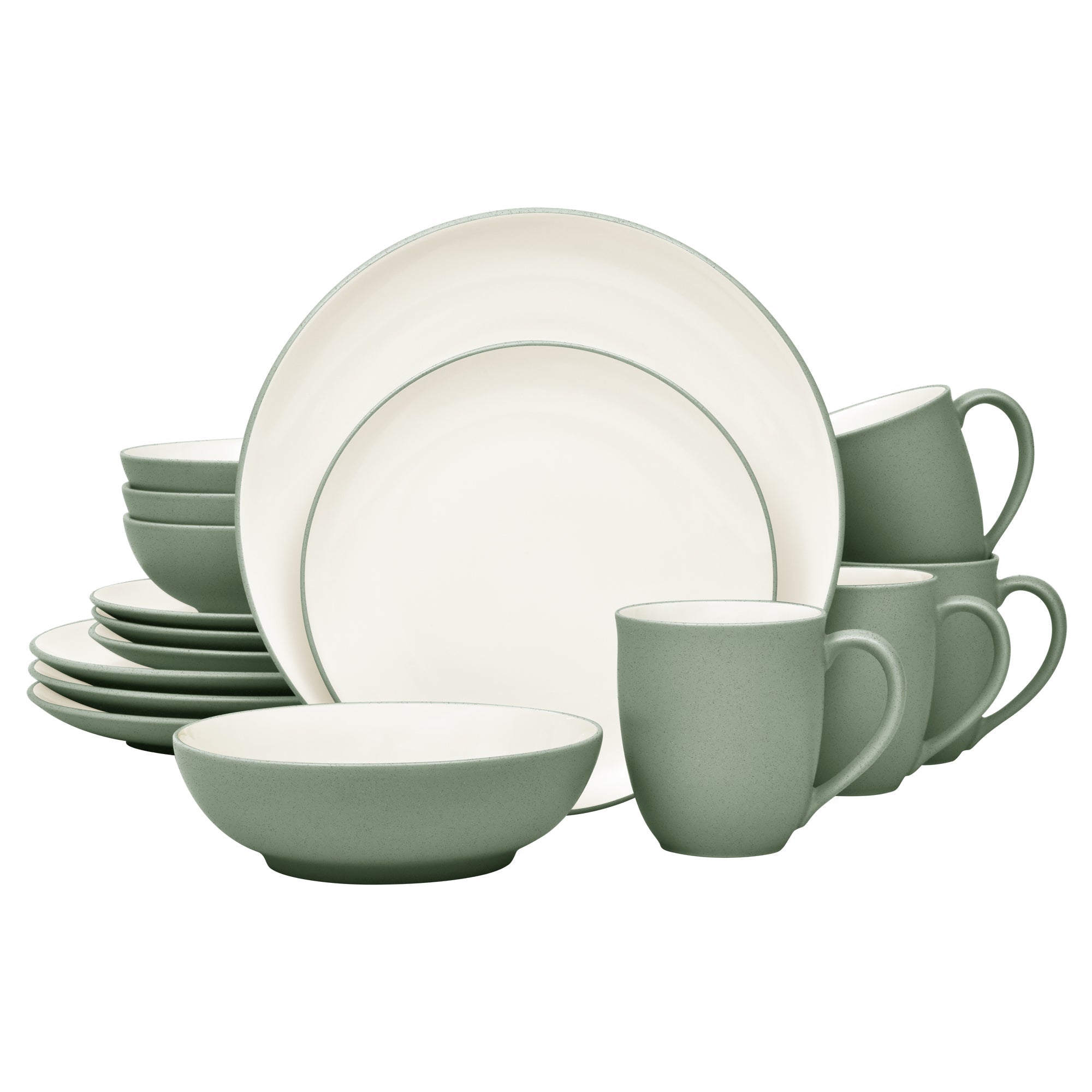  Noritake Colorwave 16-Piece Coupe Dinnerware Set, Service for 4 - Green - Bonton