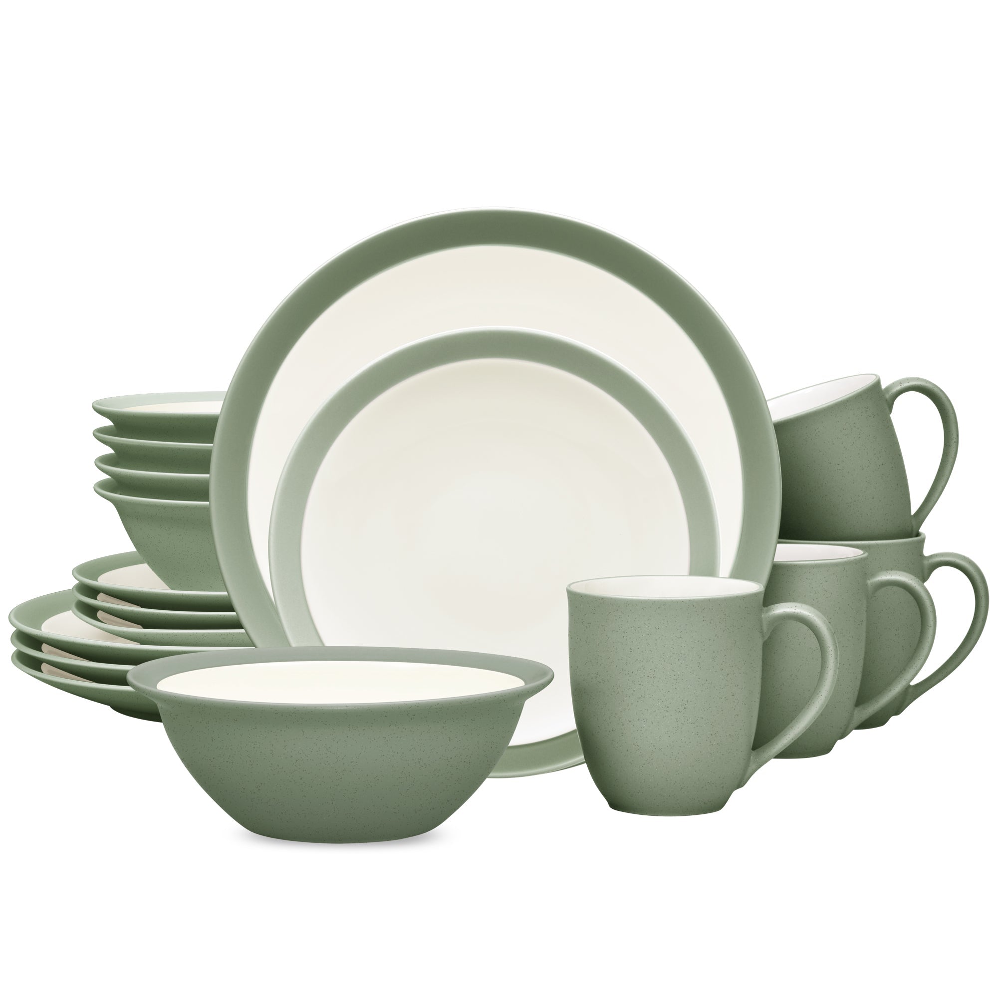  Noritake Colorwave 16-Piece Curve Dinnerware Set, Service for 4 - Green - Bonton